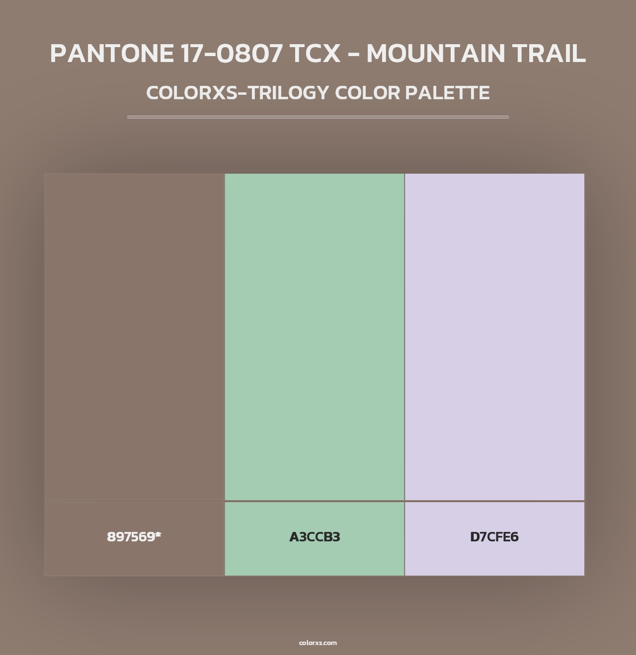 PANTONE 17-0807 TCX - Mountain Trail - Colorxs Trilogy Palette