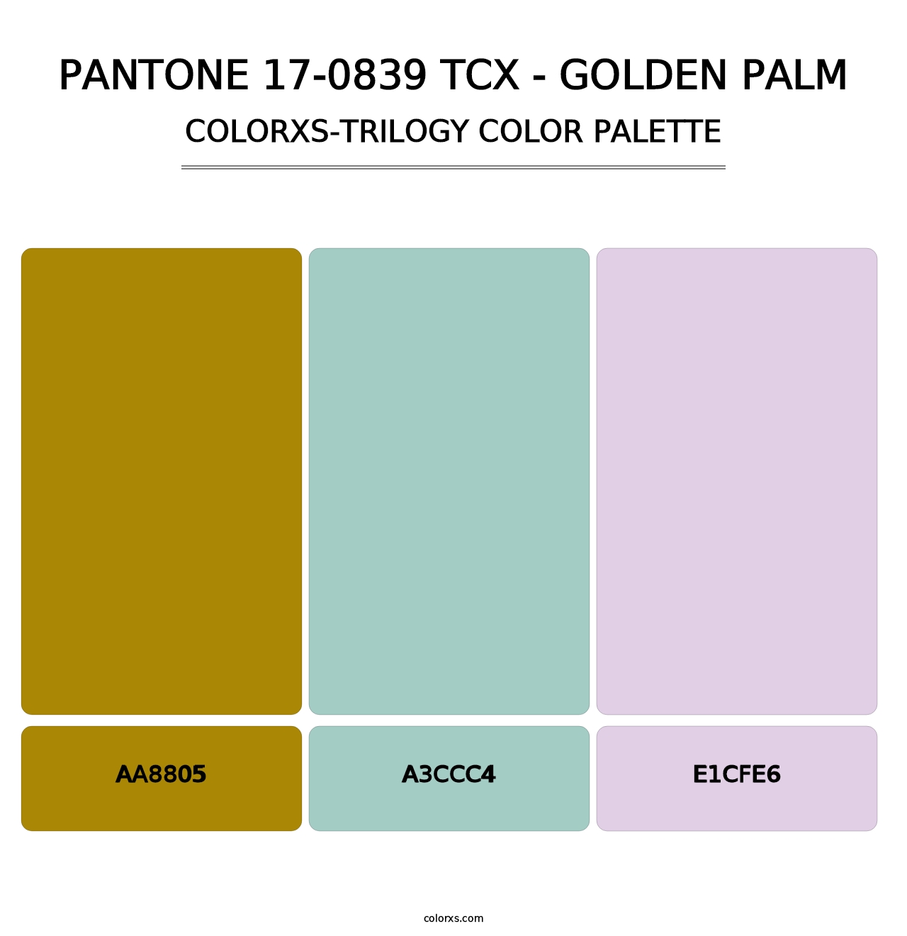 PANTONE 17-0839 TCX - Golden Palm - Colorxs Trilogy Palette