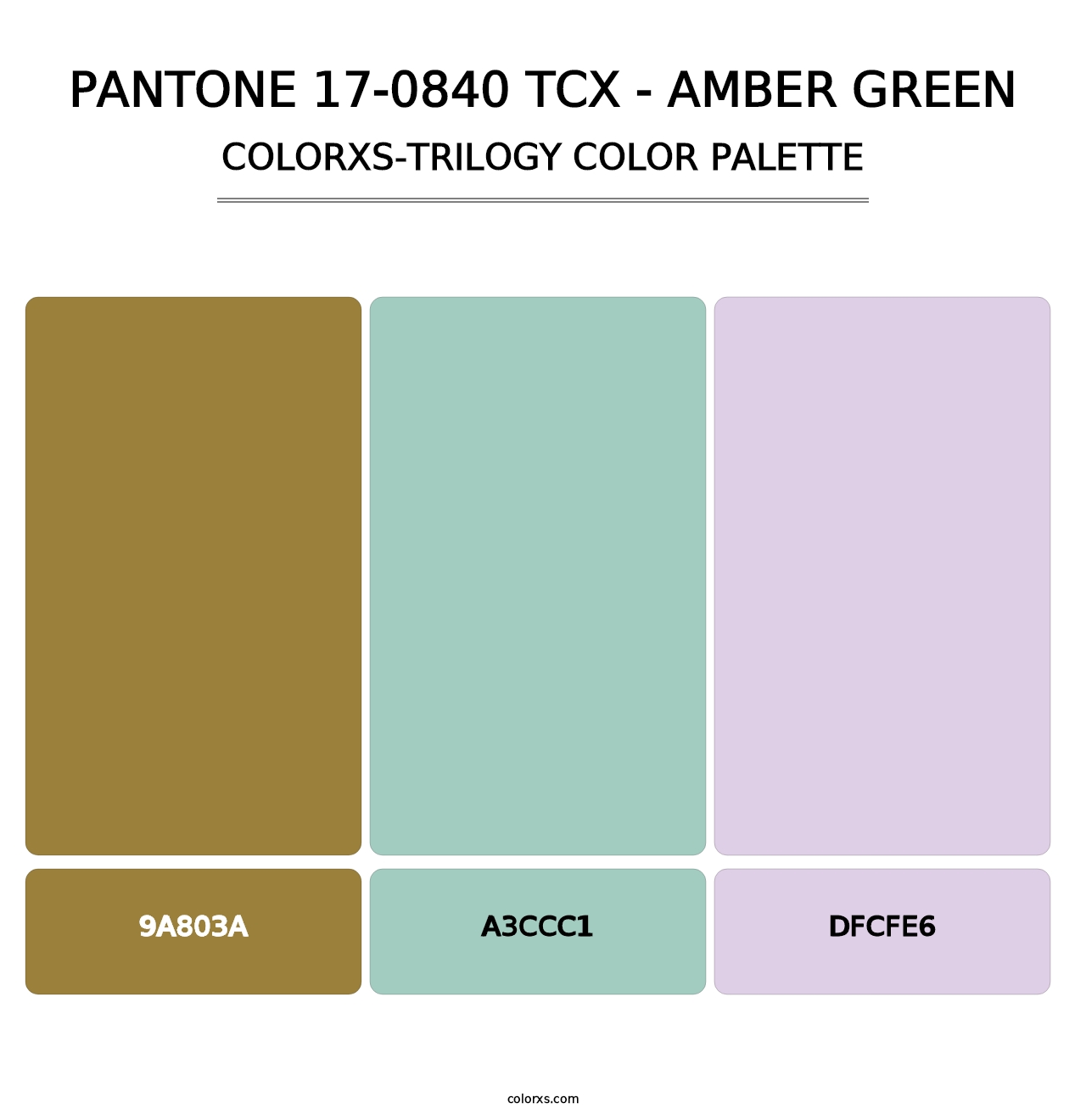PANTONE 17-0840 TCX - Amber Green - Colorxs Trilogy Palette