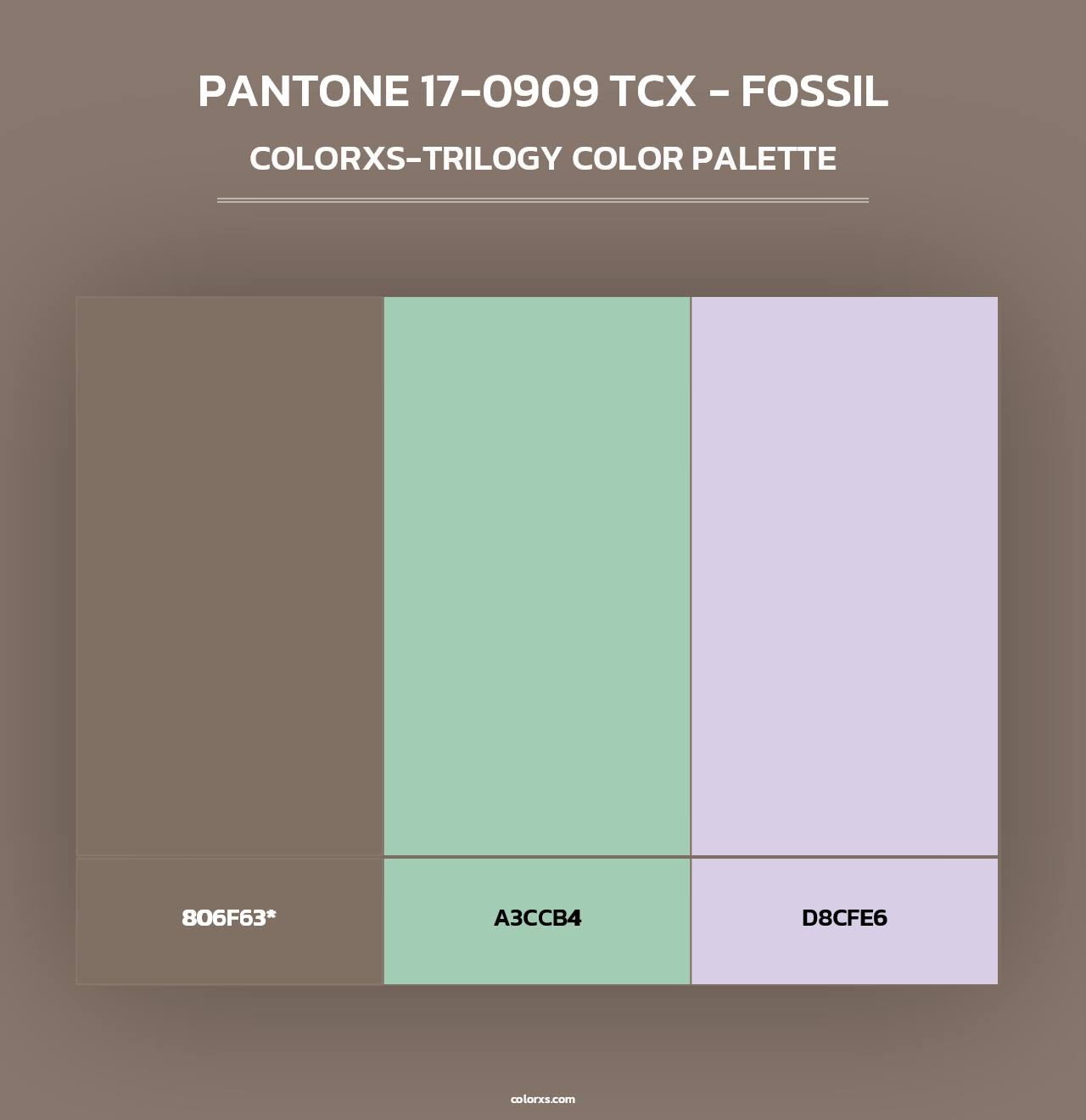 PANTONE 17-0909 TCX - Fossil - Colorxs Trilogy Palette