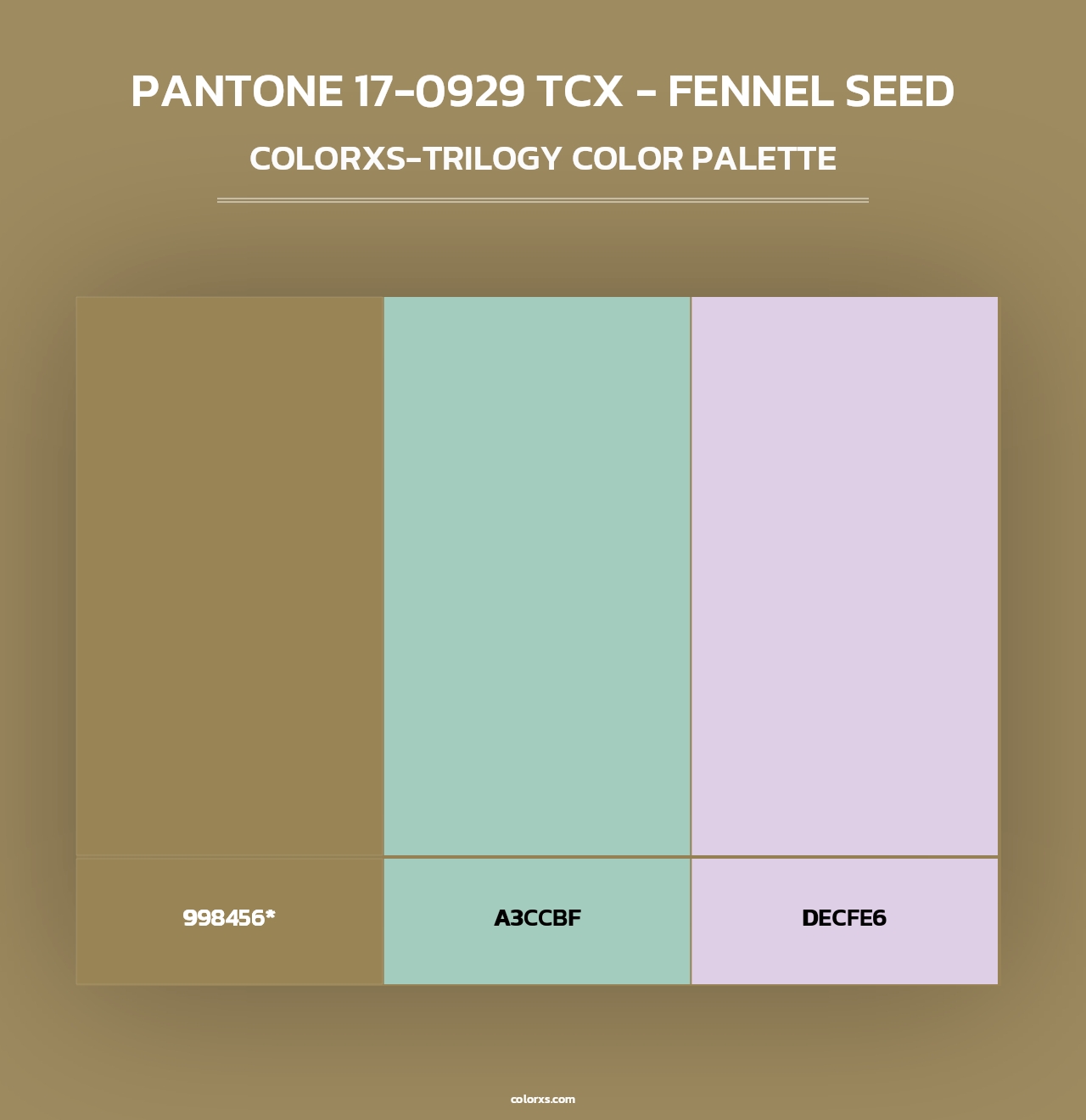 PANTONE 17-0929 TCX - Fennel Seed - Colorxs Trilogy Palette