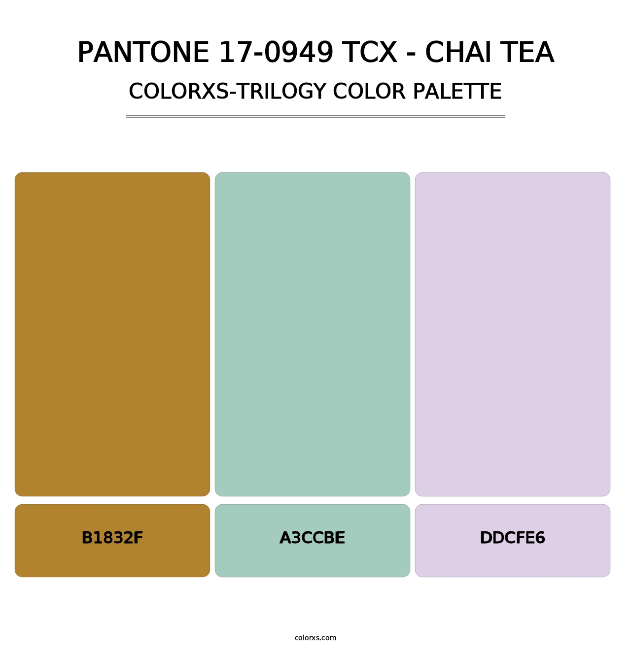 PANTONE 17-0949 TCX - Chai Tea - Colorxs Trilogy Palette