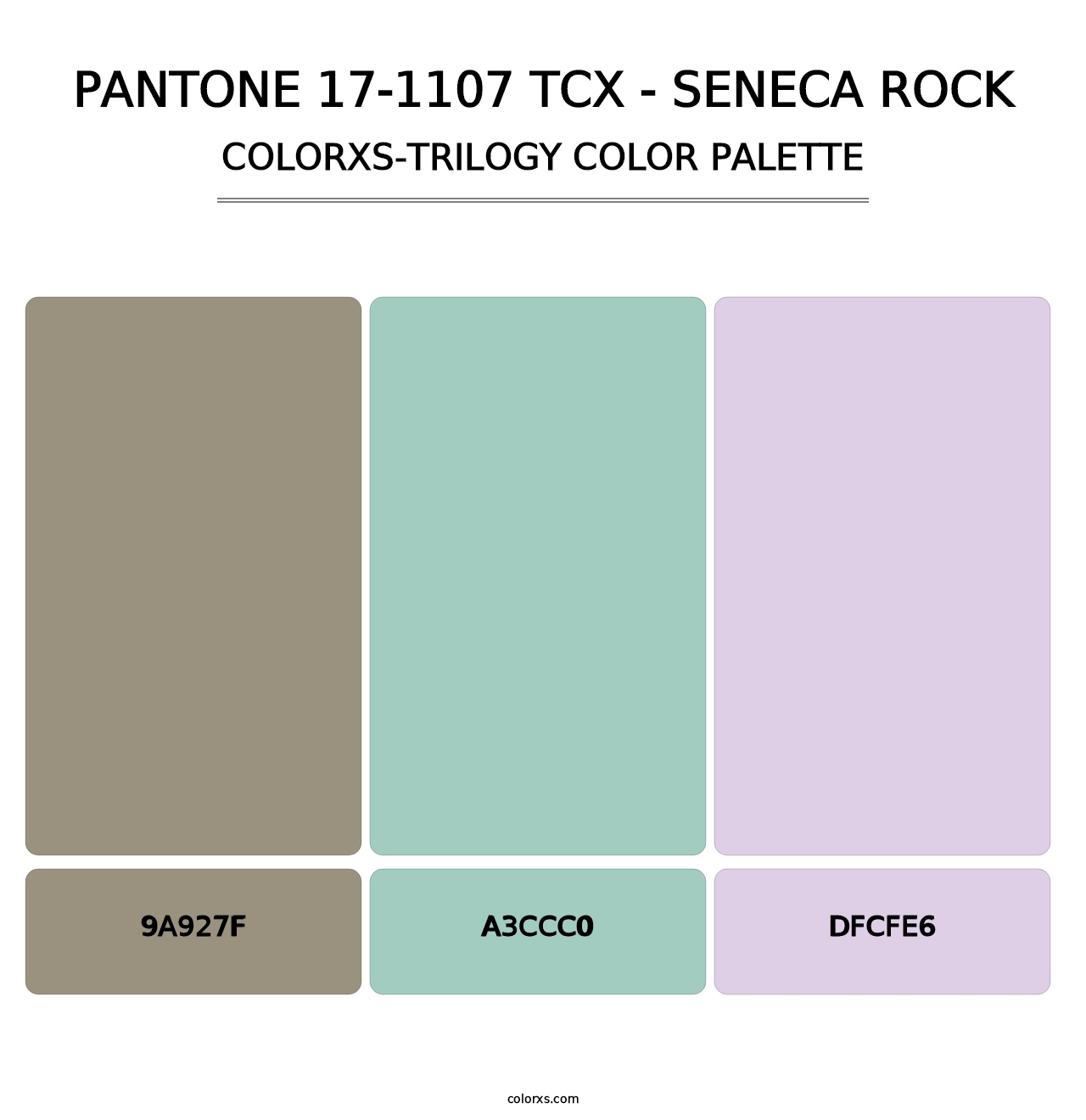 PANTONE 17-1107 TCX - Seneca Rock - Colorxs Trilogy Palette