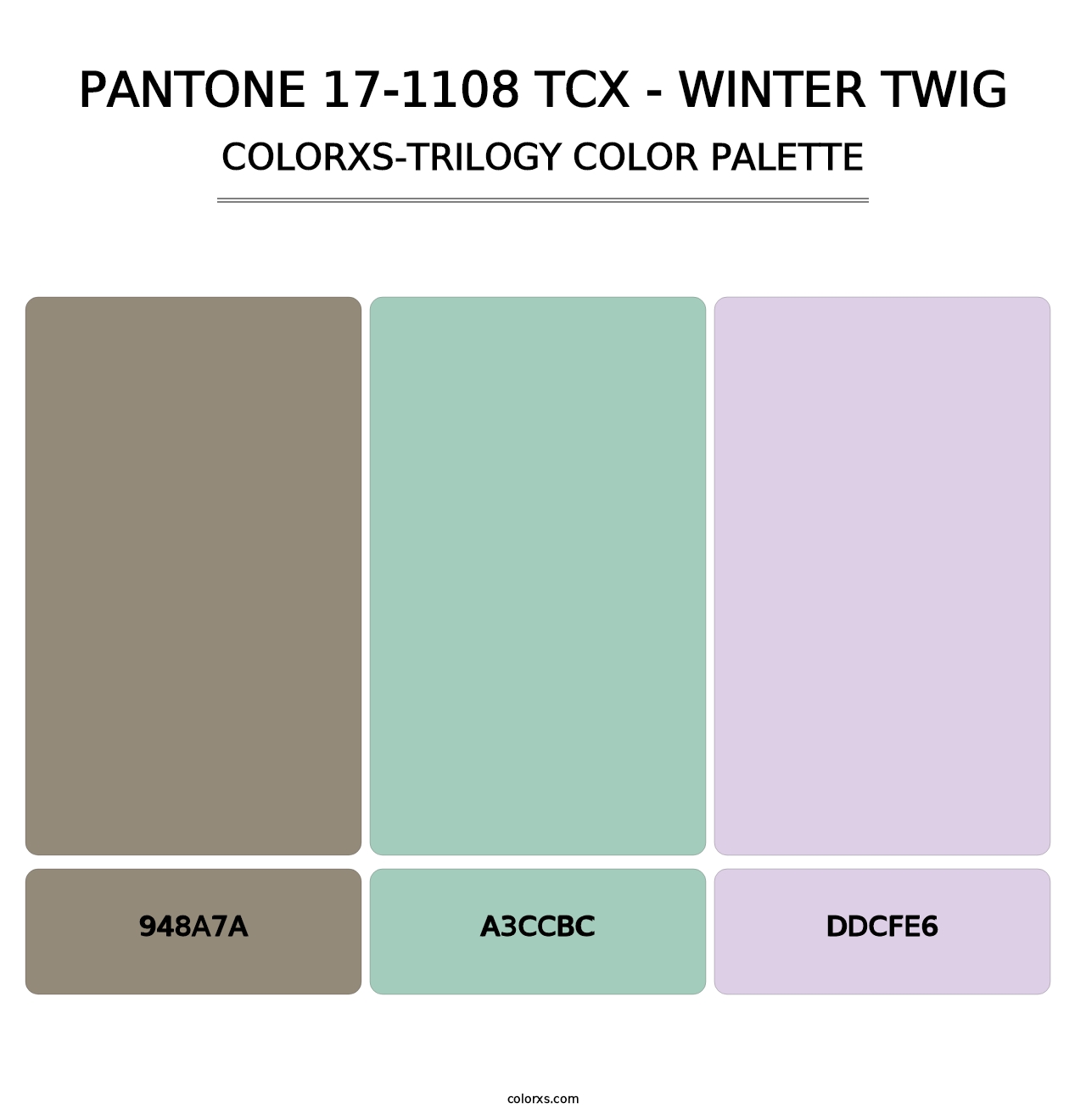 PANTONE 17-1108 TCX - Winter Twig - Colorxs Trilogy Palette