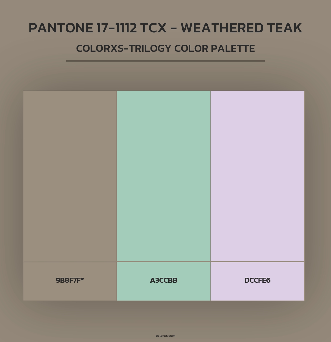 PANTONE 17-1112 TCX - Weathered Teak - Colorxs Trilogy Palette
