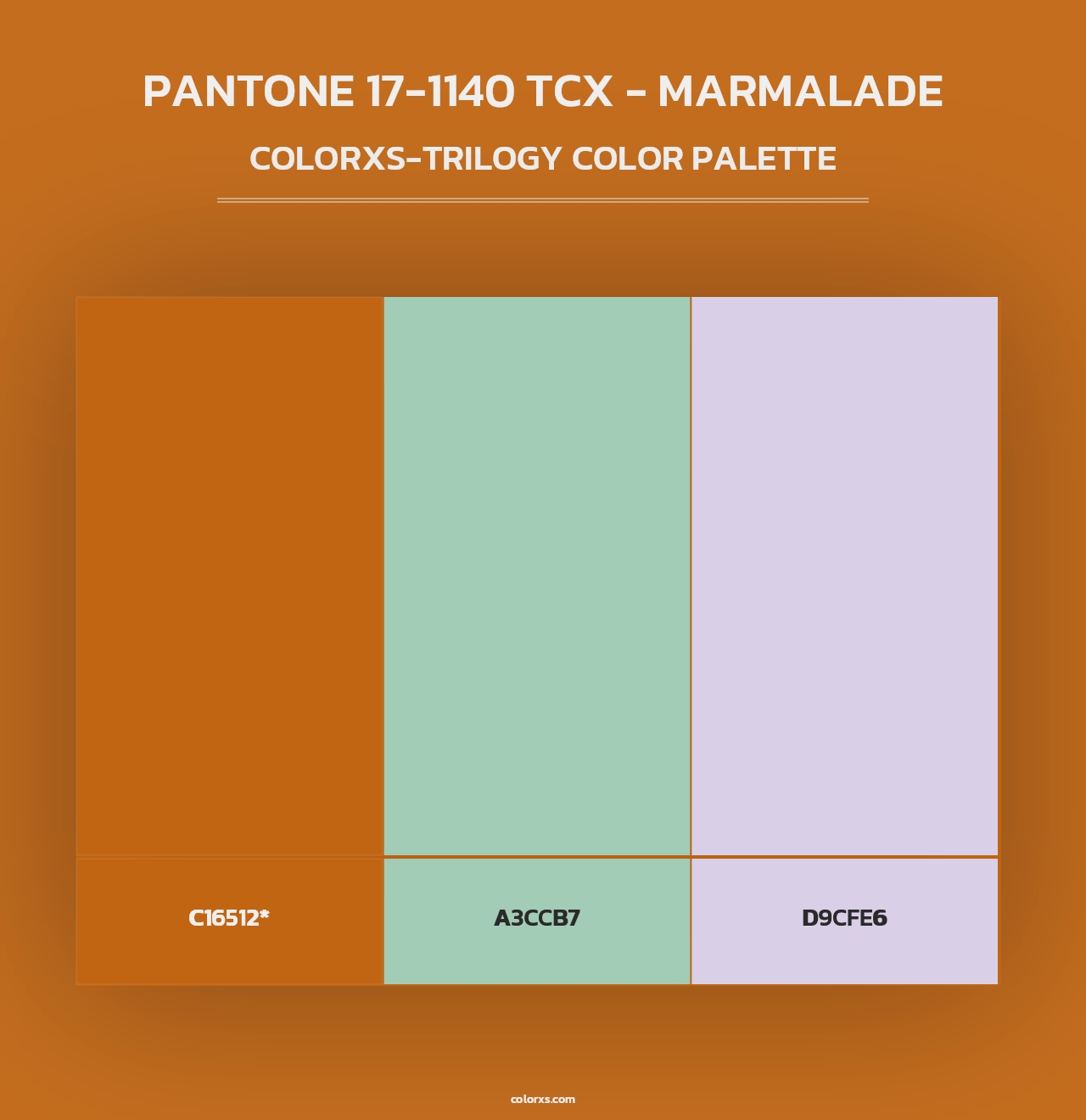 PANTONE 17-1140 TCX - Marmalade - Colorxs Trilogy Palette