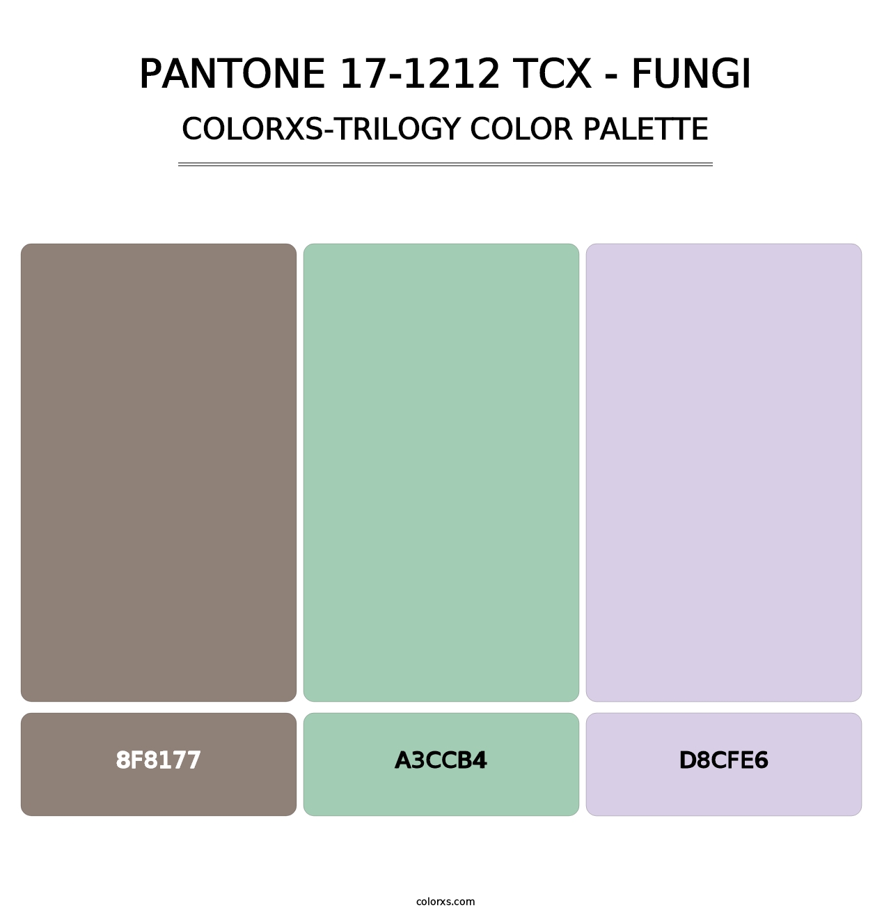 PANTONE 17-1212 TCX - Fungi - Colorxs Trilogy Palette