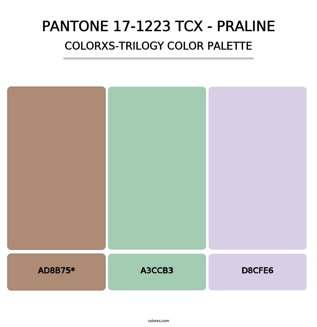 PANTONE 17-1223 TCX - Praline - Colorxs Trilogy Palette