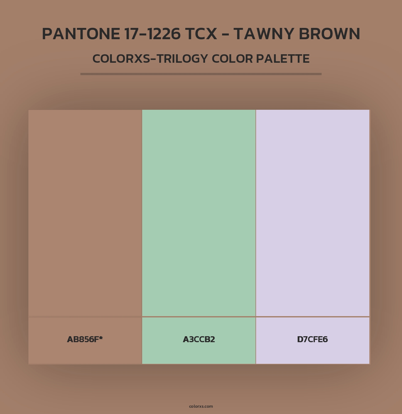 PANTONE 17-1226 TCX - Tawny Brown - Colorxs Trilogy Palette