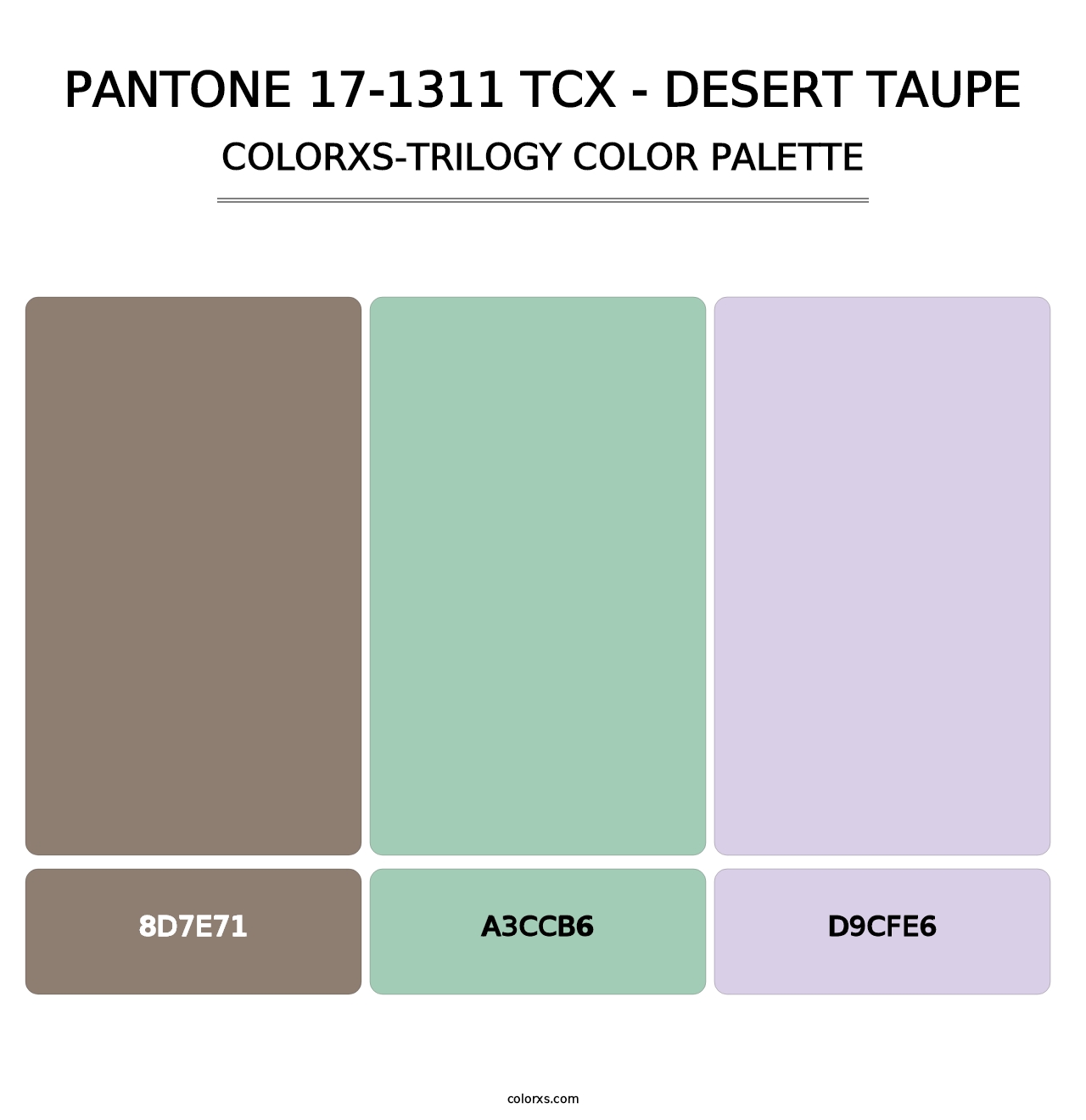 PANTONE 17-1311 TCX - Desert Taupe - Colorxs Trilogy Palette