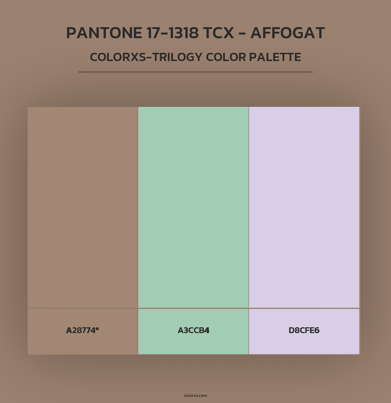 PANTONE 17-1318 TCX - Affogat - Colorxs Trilogy Palette