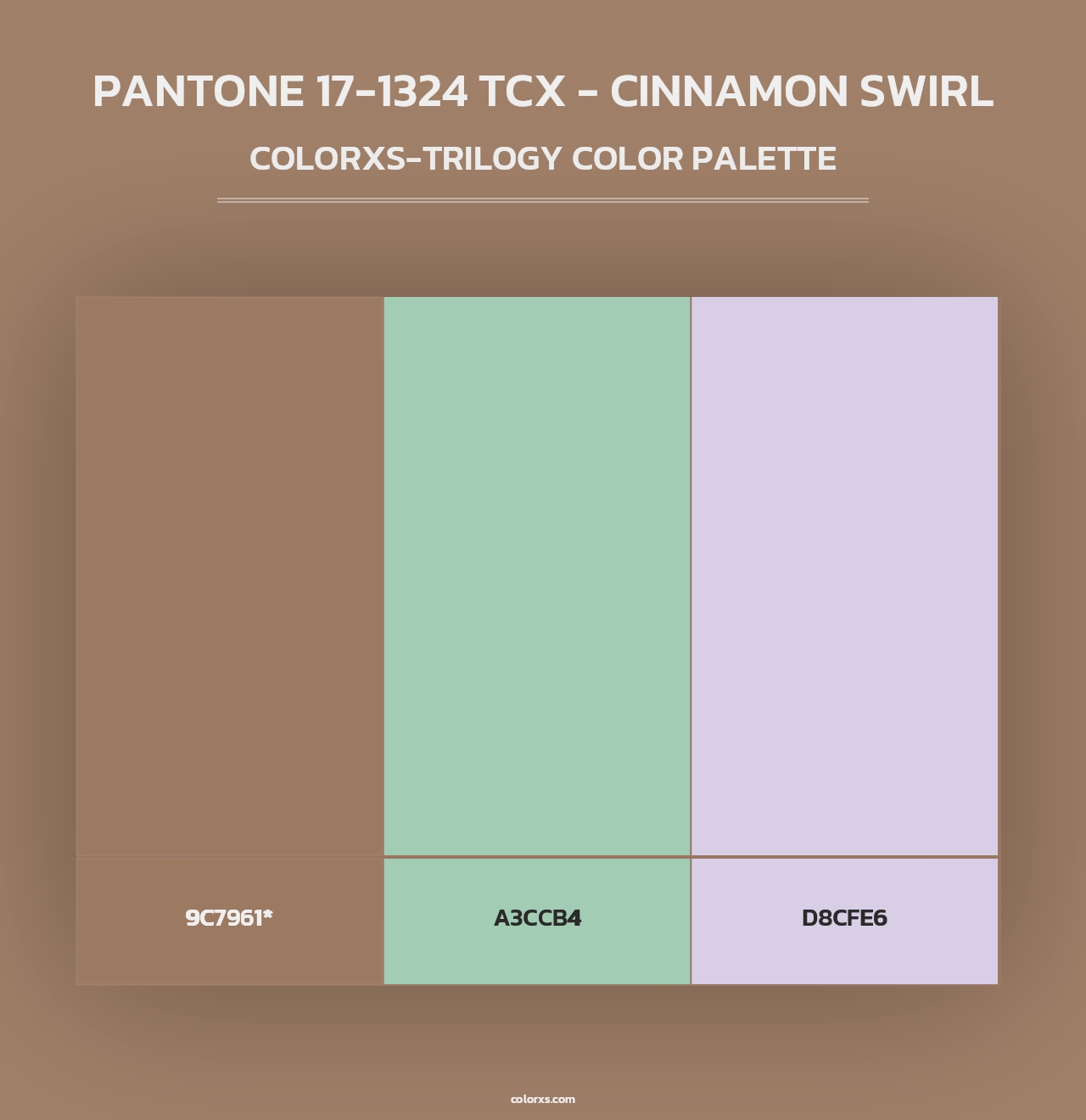 PANTONE 17-1324 TCX - Cinnamon Swirl - Colorxs Trilogy Palette