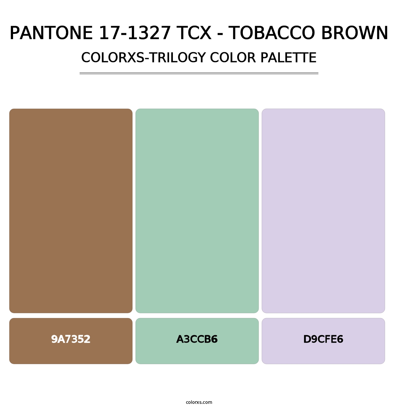 PANTONE 17-1327 TCX - Tobacco Brown - Colorxs Trilogy Palette