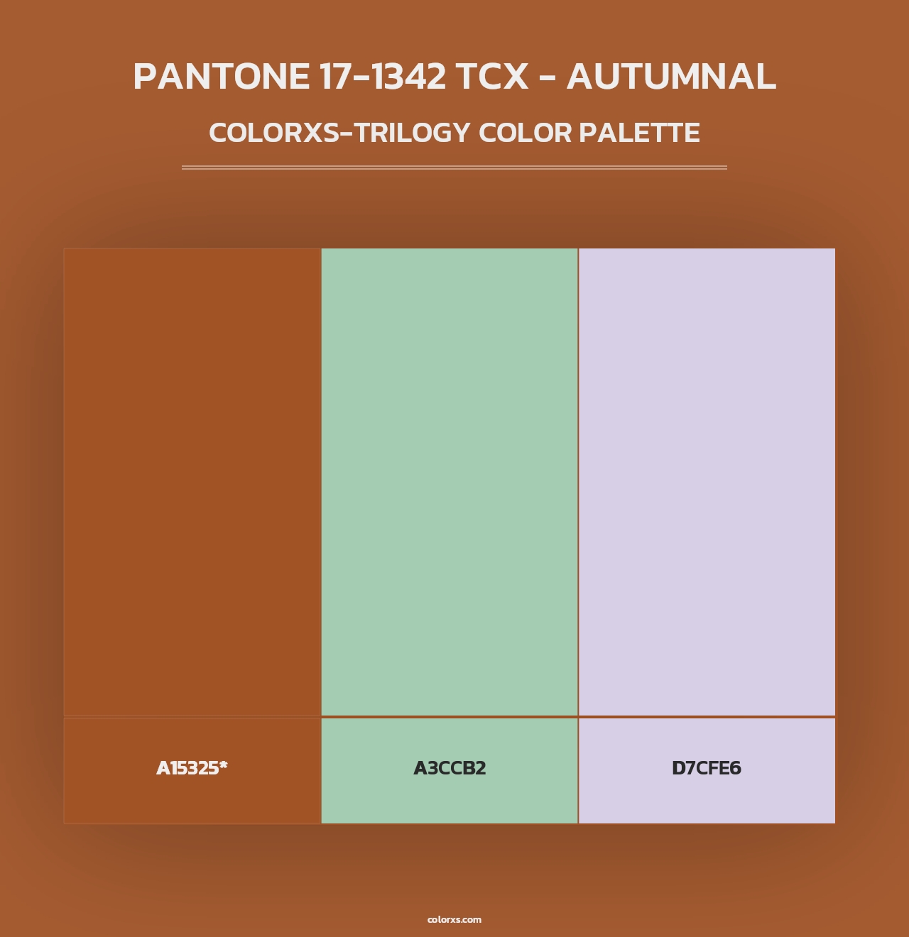 PANTONE 17-1342 TCX - Autumnal - Colorxs Trilogy Palette