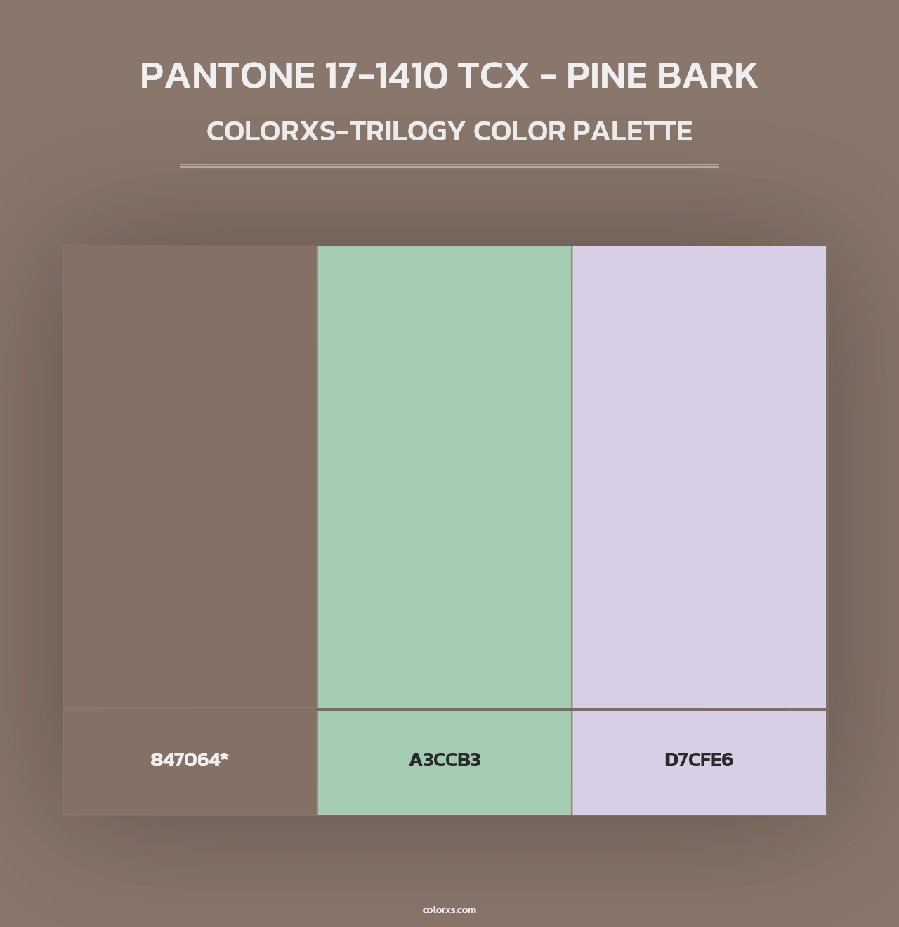 PANTONE 17-1410 TCX - Pine Bark - Colorxs Trilogy Palette