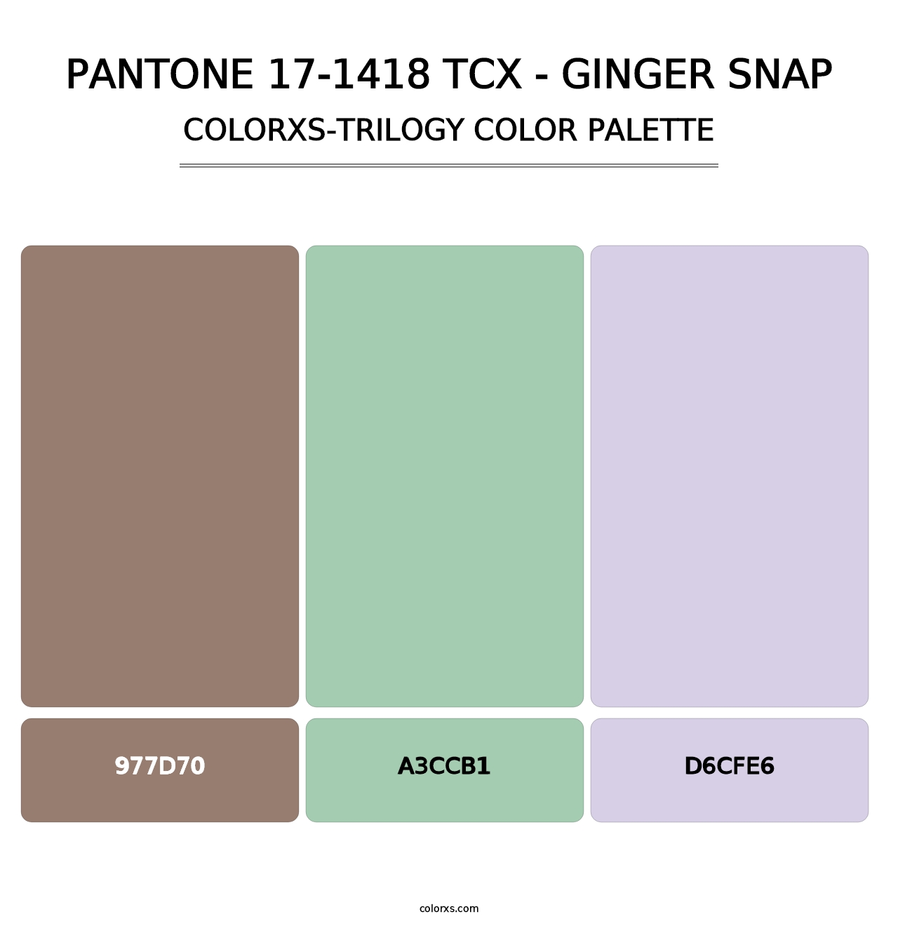 PANTONE 17-1418 TCX - Ginger Snap - Colorxs Trilogy Palette