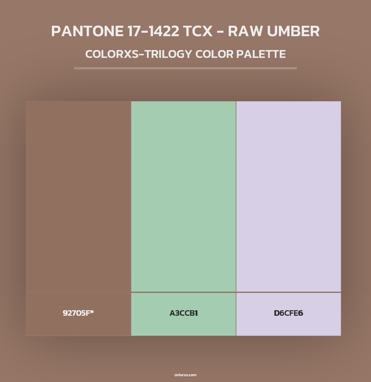 PANTONE 17-1422 TCX - Raw Umber - Colorxs Trilogy Palette