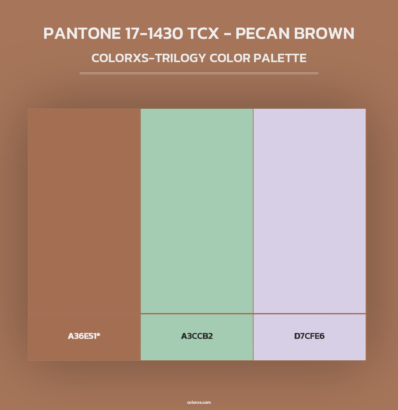 PANTONE 17-1430 TCX - Pecan Brown - Colorxs Trilogy Palette