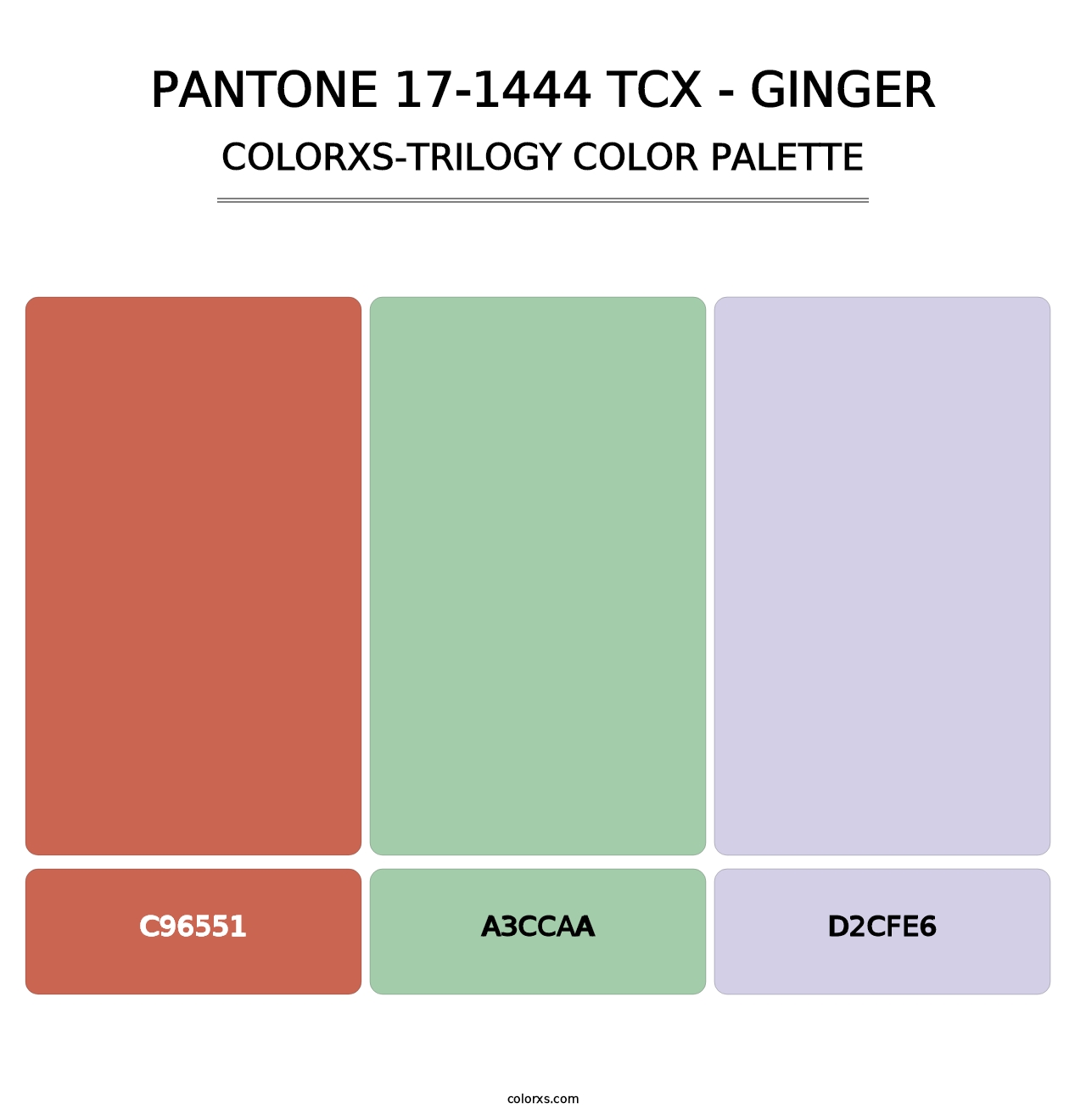 PANTONE 17-1444 TCX - Ginger - Colorxs Trilogy Palette