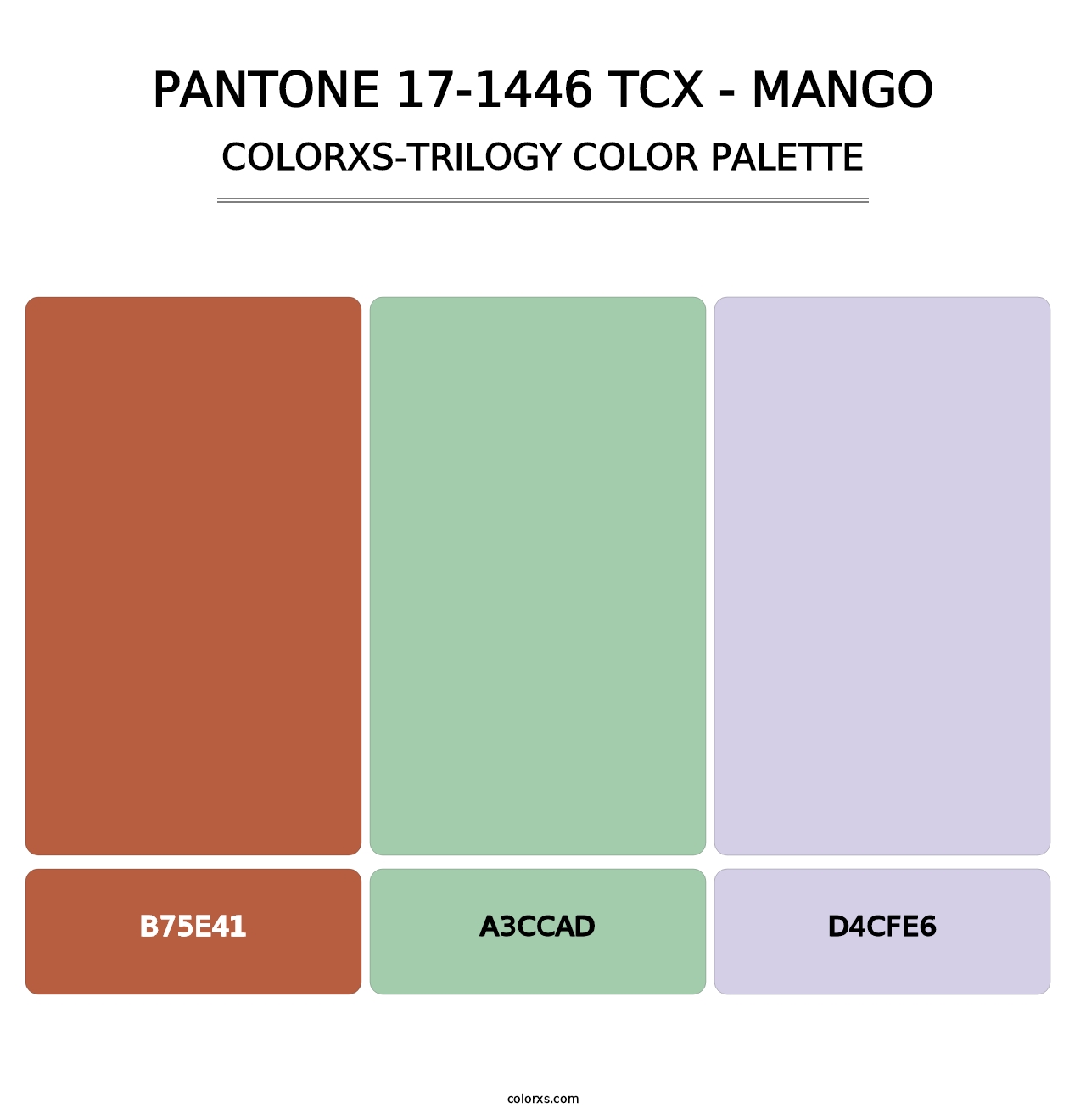 PANTONE 17-1446 TCX - Mango - Colorxs Trilogy Palette