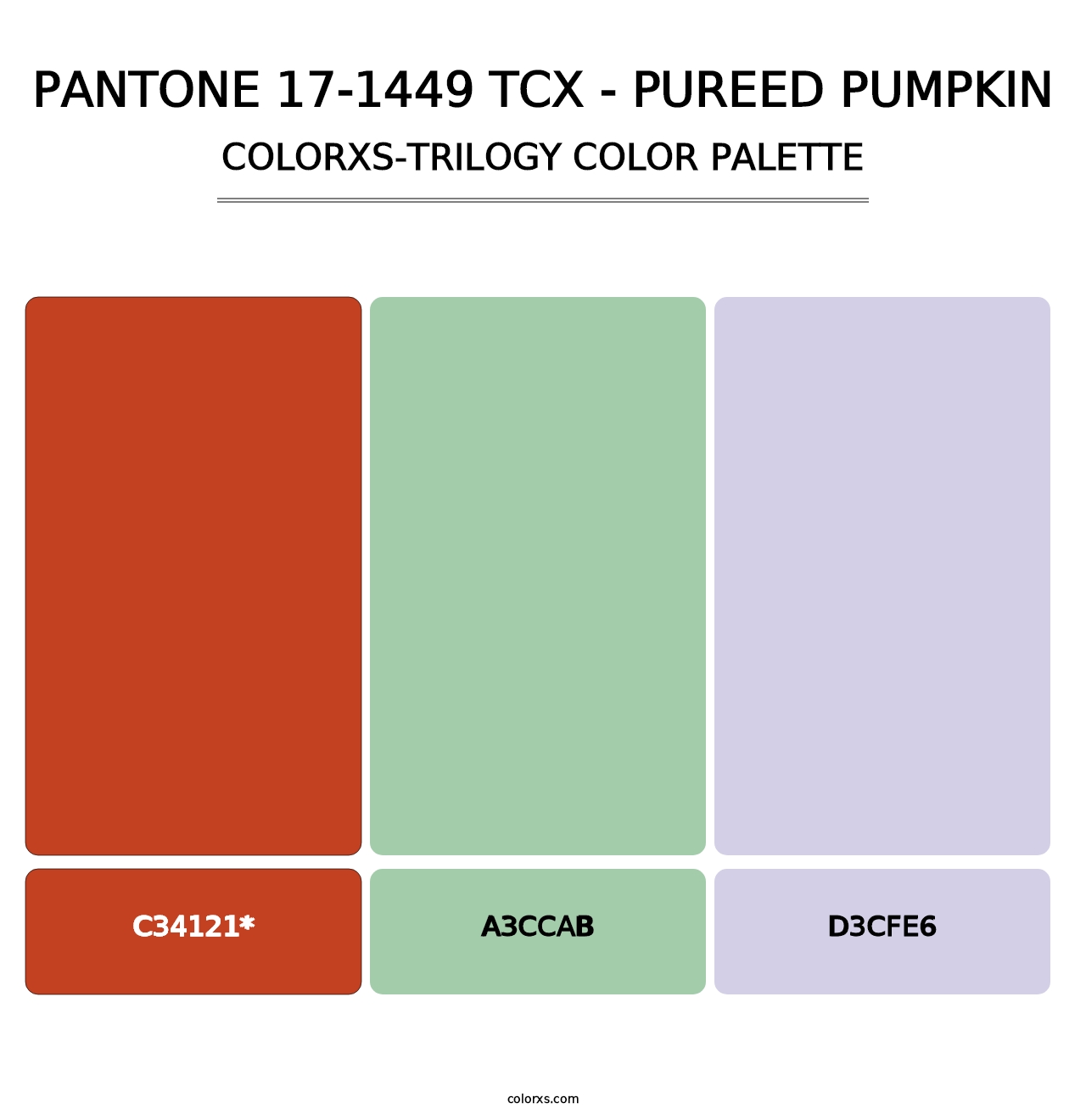 PANTONE 17-1449 TCX - Pureed Pumpkin - Colorxs Trilogy Palette
