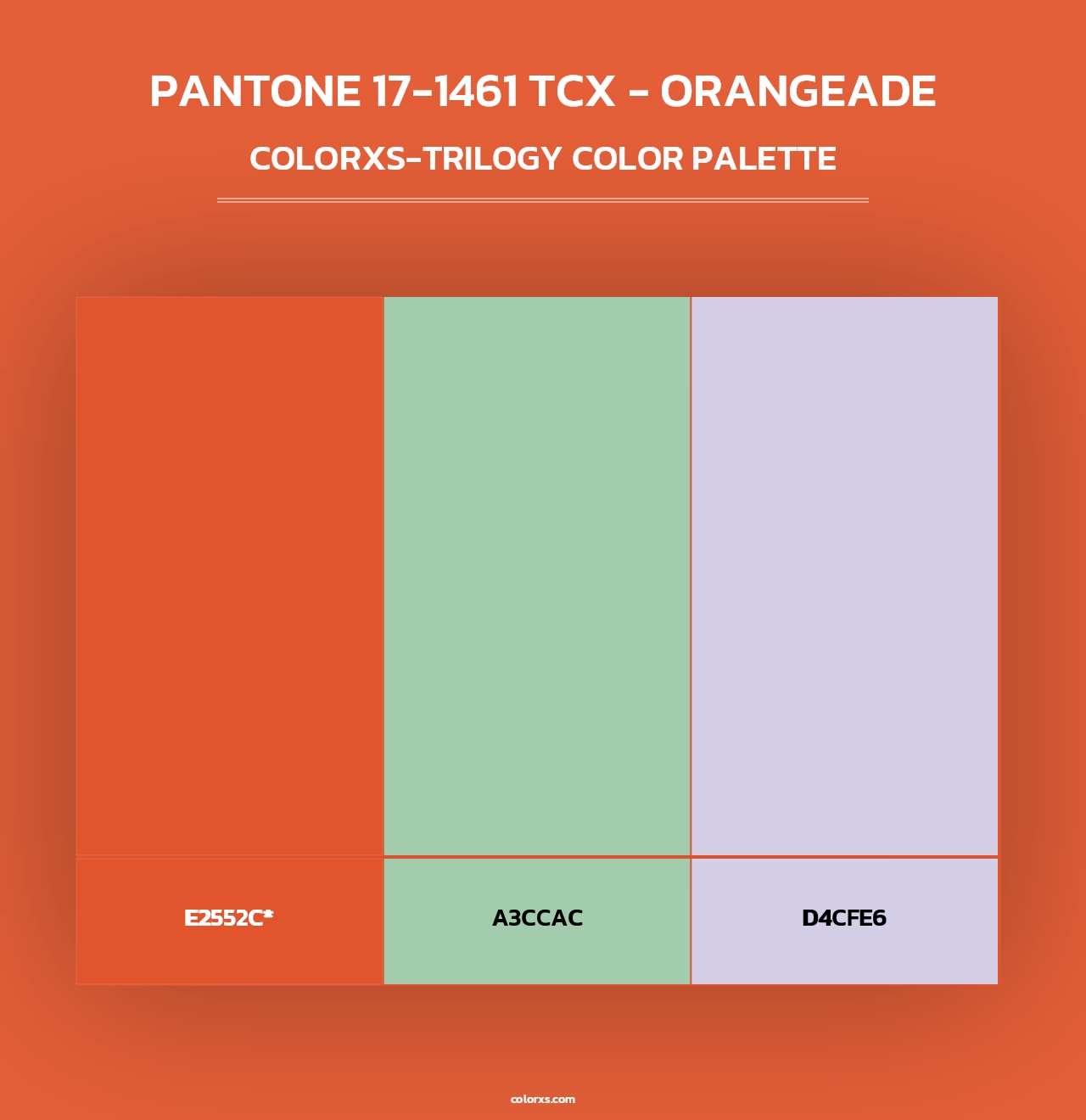 PANTONE 17-1461 TCX - Orangeade - Colorxs Trilogy Palette