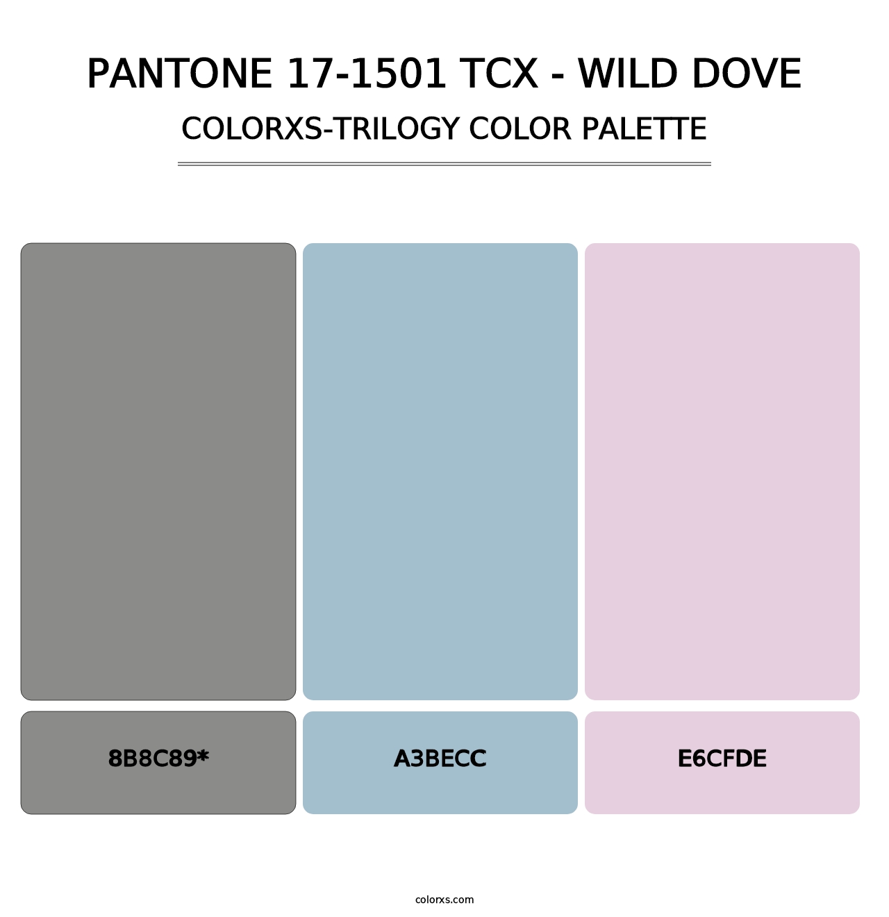 PANTONE 17-1501 TCX - Wild Dove - Colorxs Trilogy Palette