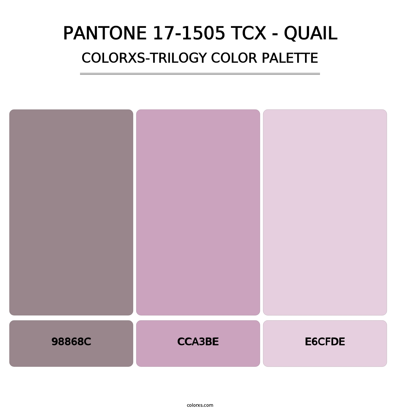 PANTONE 17-1505 TCX - Quail - Colorxs Trilogy Palette