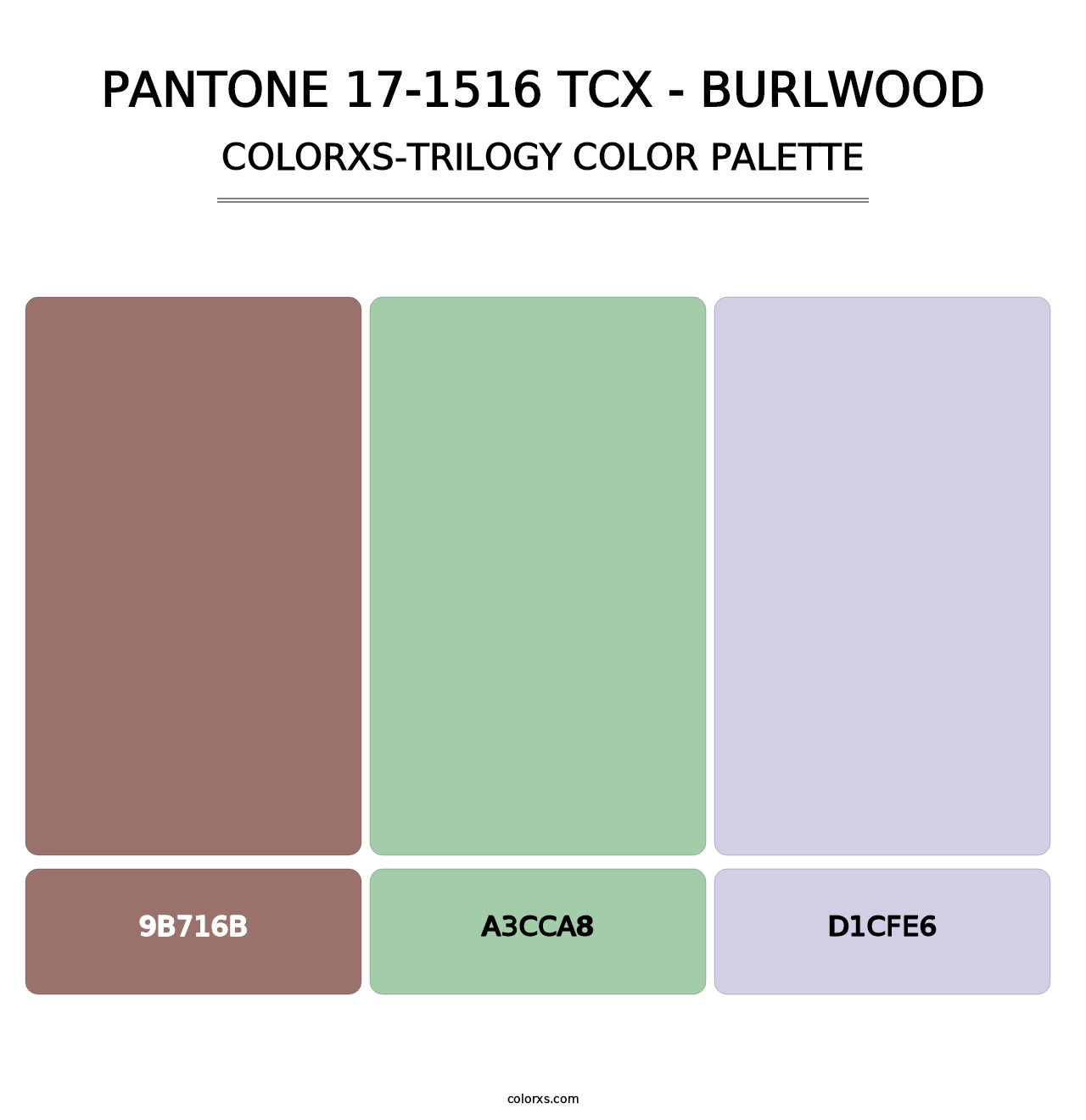 PANTONE 17-1516 TCX - Burlwood - Colorxs Trilogy Palette