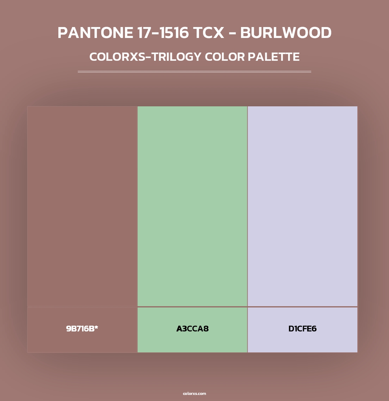 PANTONE 17-1516 TCX - Burlwood - Colorxs Trilogy Palette