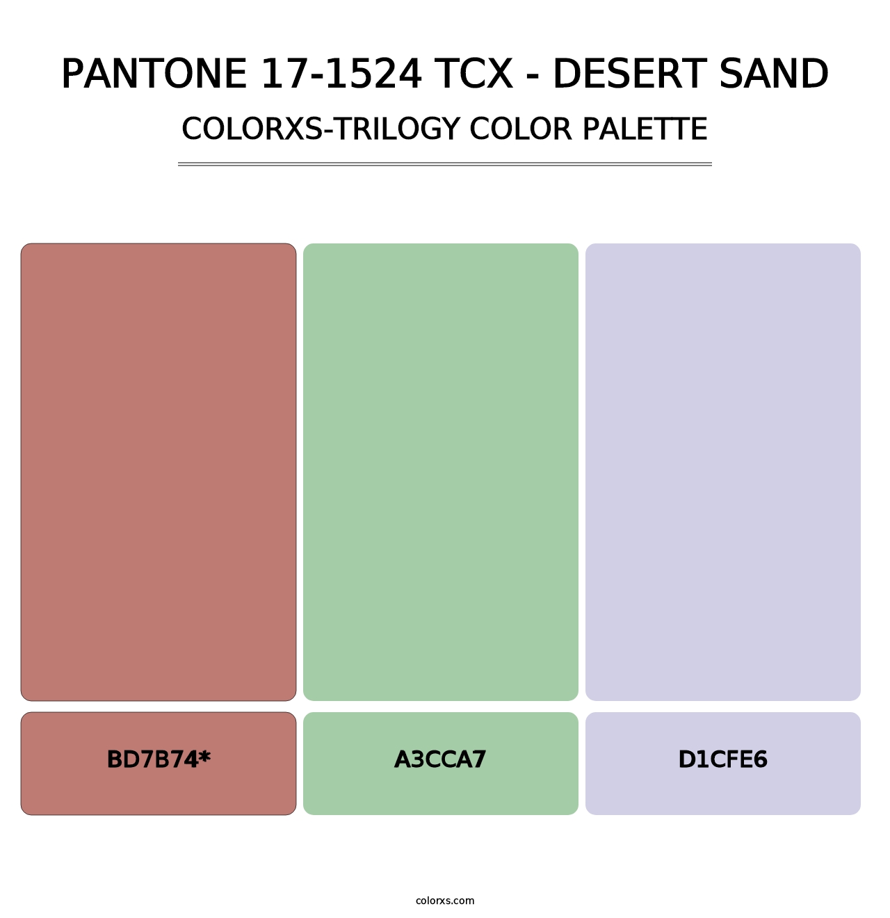 PANTONE 17-1524 TCX - Desert Sand - Colorxs Trilogy Palette