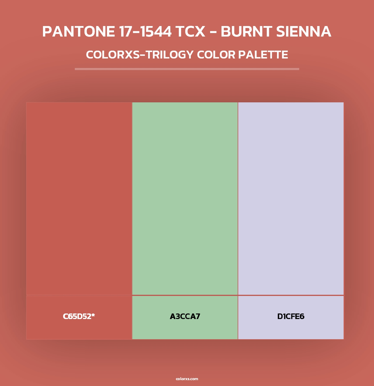PANTONE 17-1544 TCX - Burnt Sienna - Colorxs Trilogy Palette