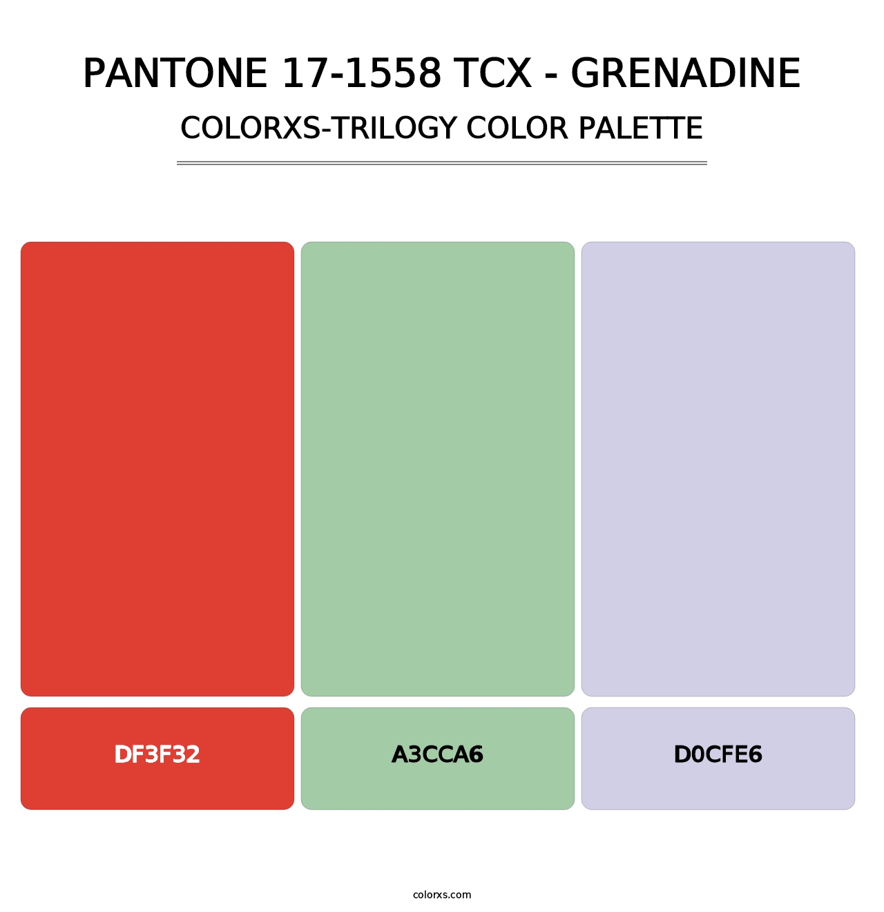 PANTONE 17-1558 TCX - Grenadine - Colorxs Trilogy Palette