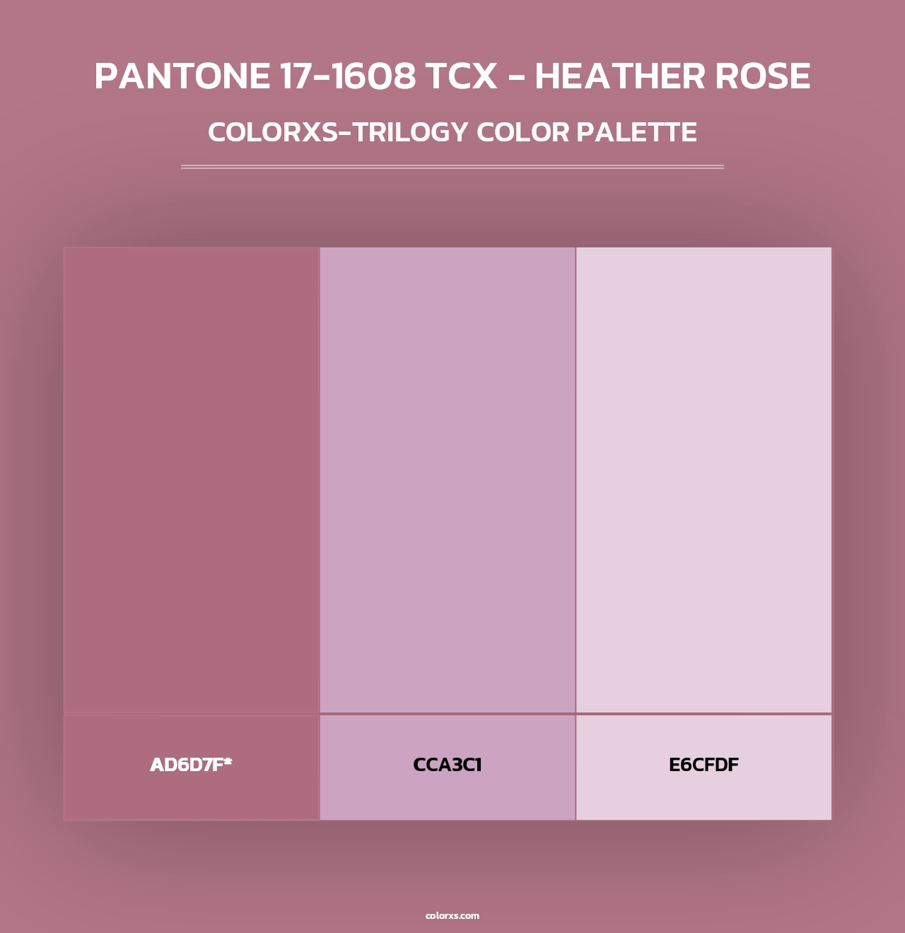 PANTONE 17-1608 TCX - Heather Rose - Colorxs Trilogy Palette