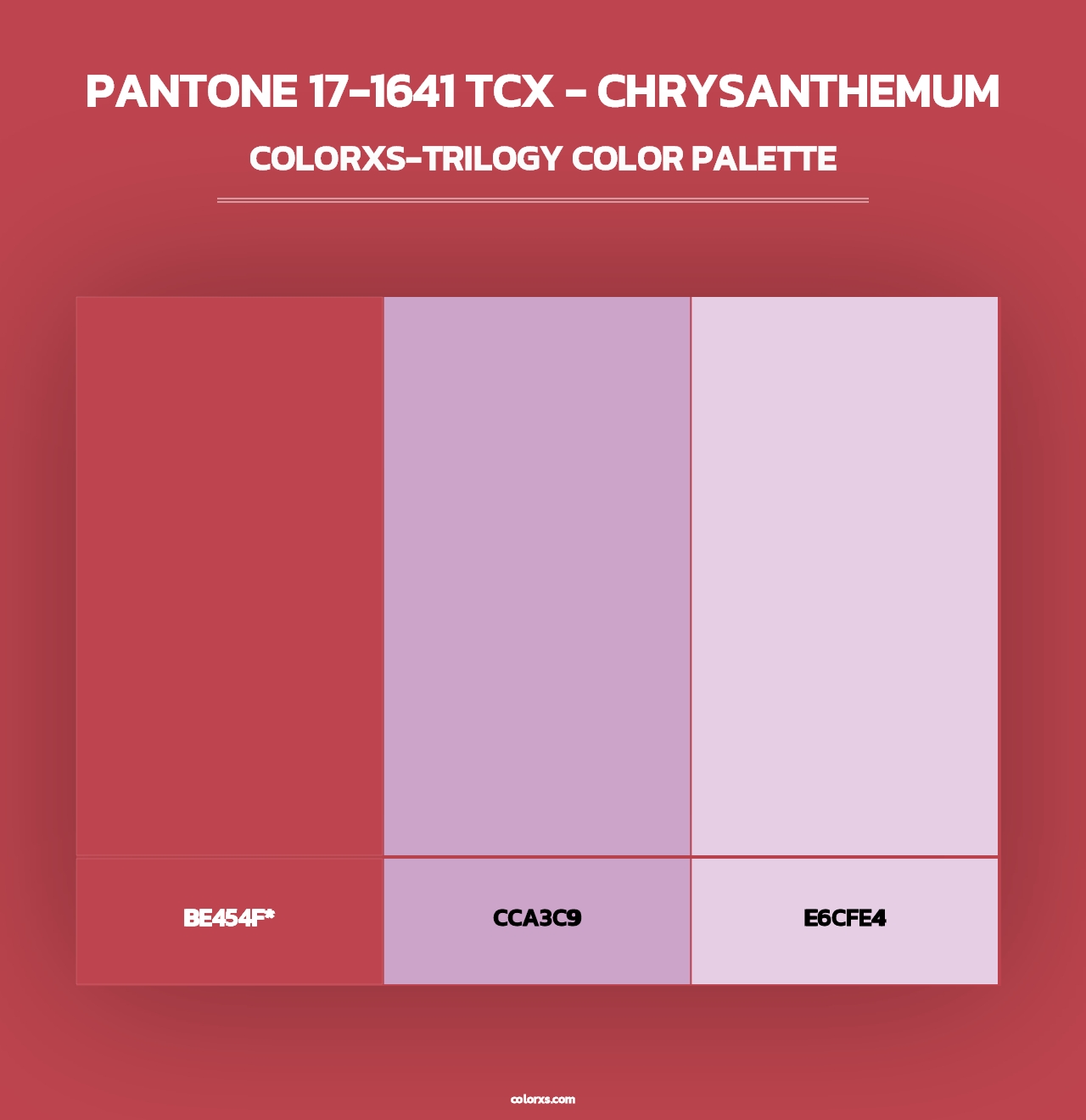 PANTONE 17-1641 TCX - Chrysanthemum - Colorxs Trilogy Palette