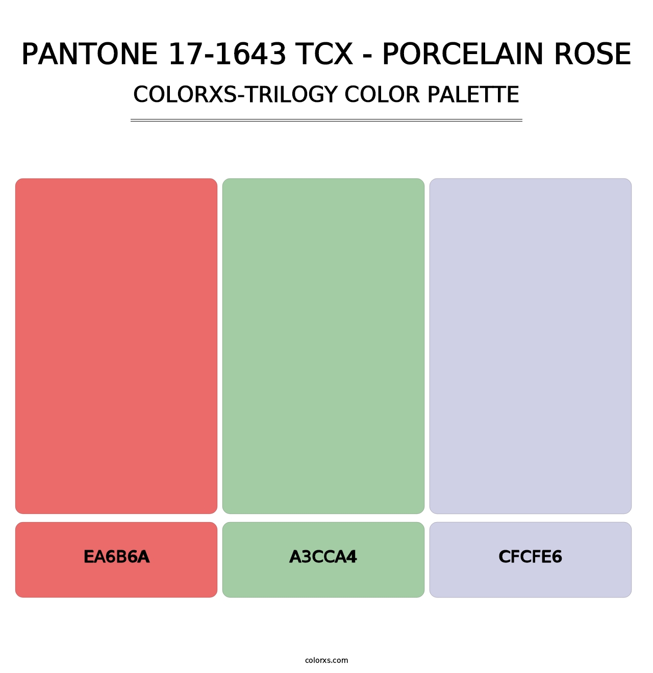 PANTONE 17-1643 TCX - Porcelain Rose - Colorxs Trilogy Palette