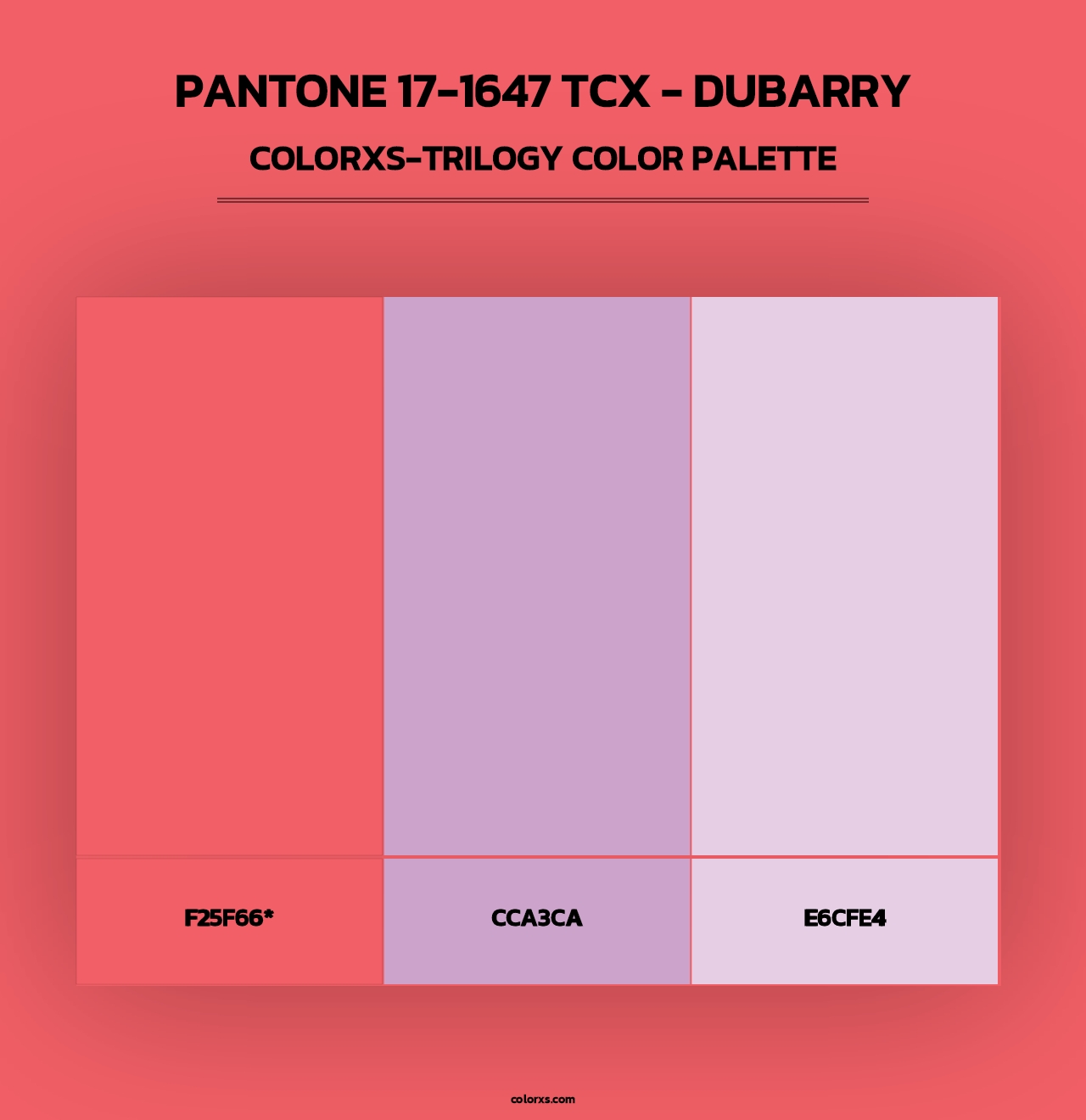 PANTONE 17-1647 TCX - Dubarry - Colorxs Trilogy Palette