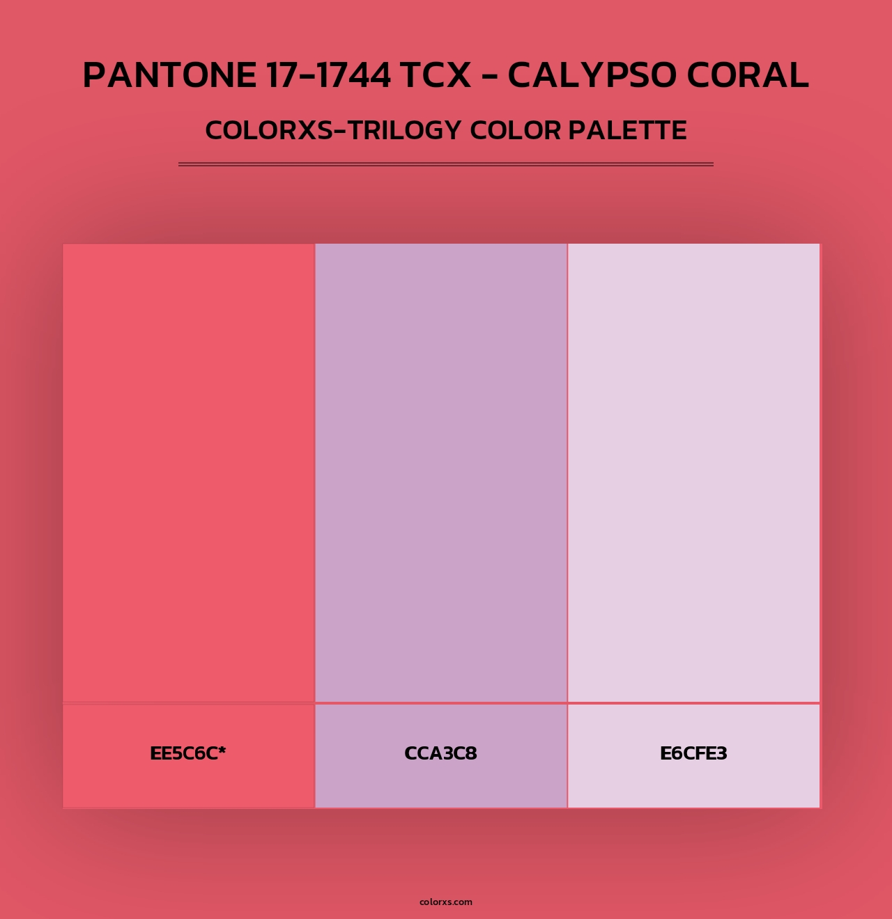 PANTONE 17-1744 TCX - Calypso Coral - Colorxs Trilogy Palette