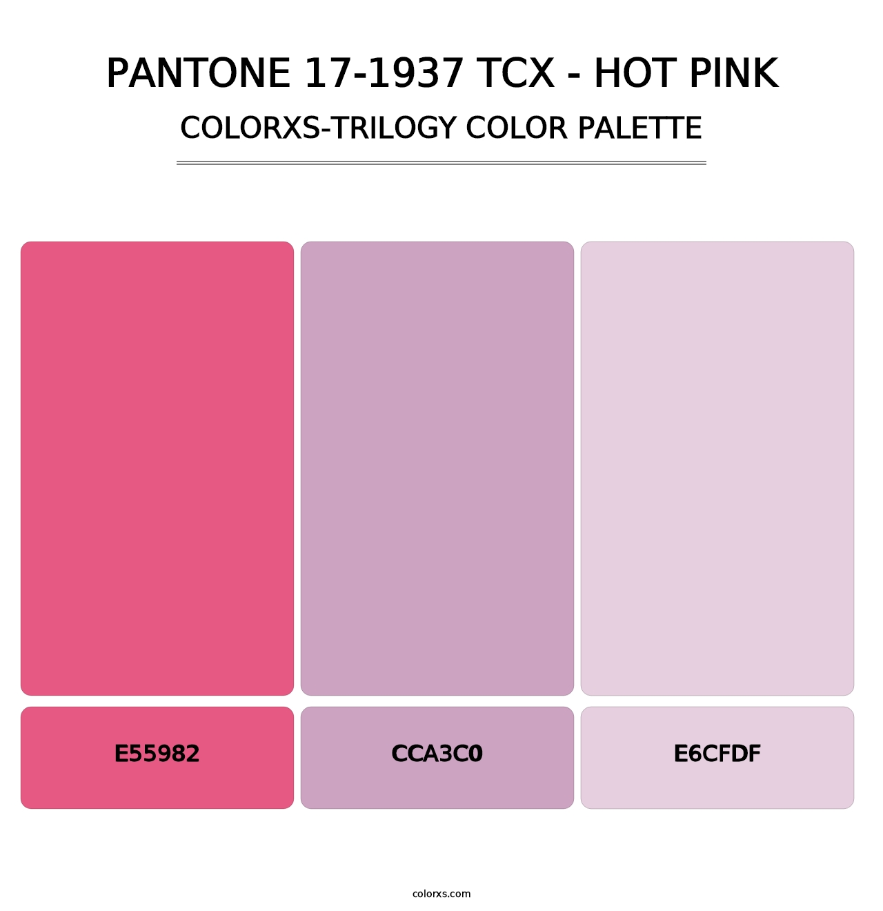 PANTONE 17-1937 TCX - Hot Pink - Colorxs Trilogy Palette