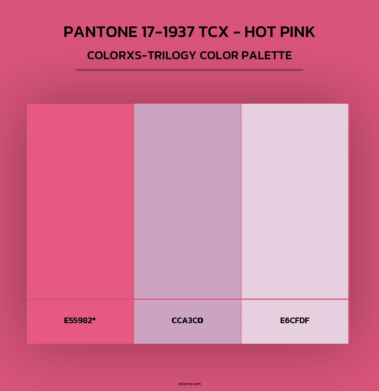 PANTONE 17-1937 TCX - Hot Pink - Colorxs Trilogy Palette