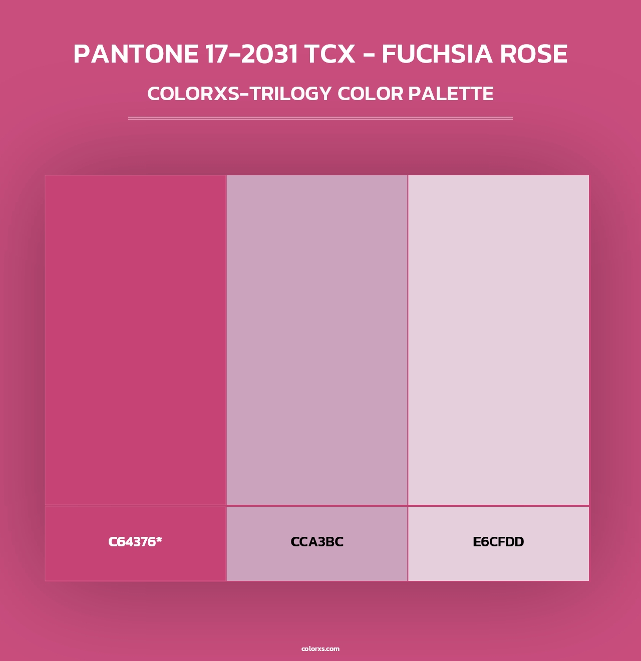 PANTONE 17-2031 TCX - Fuchsia Rose - Colorxs Trilogy Palette