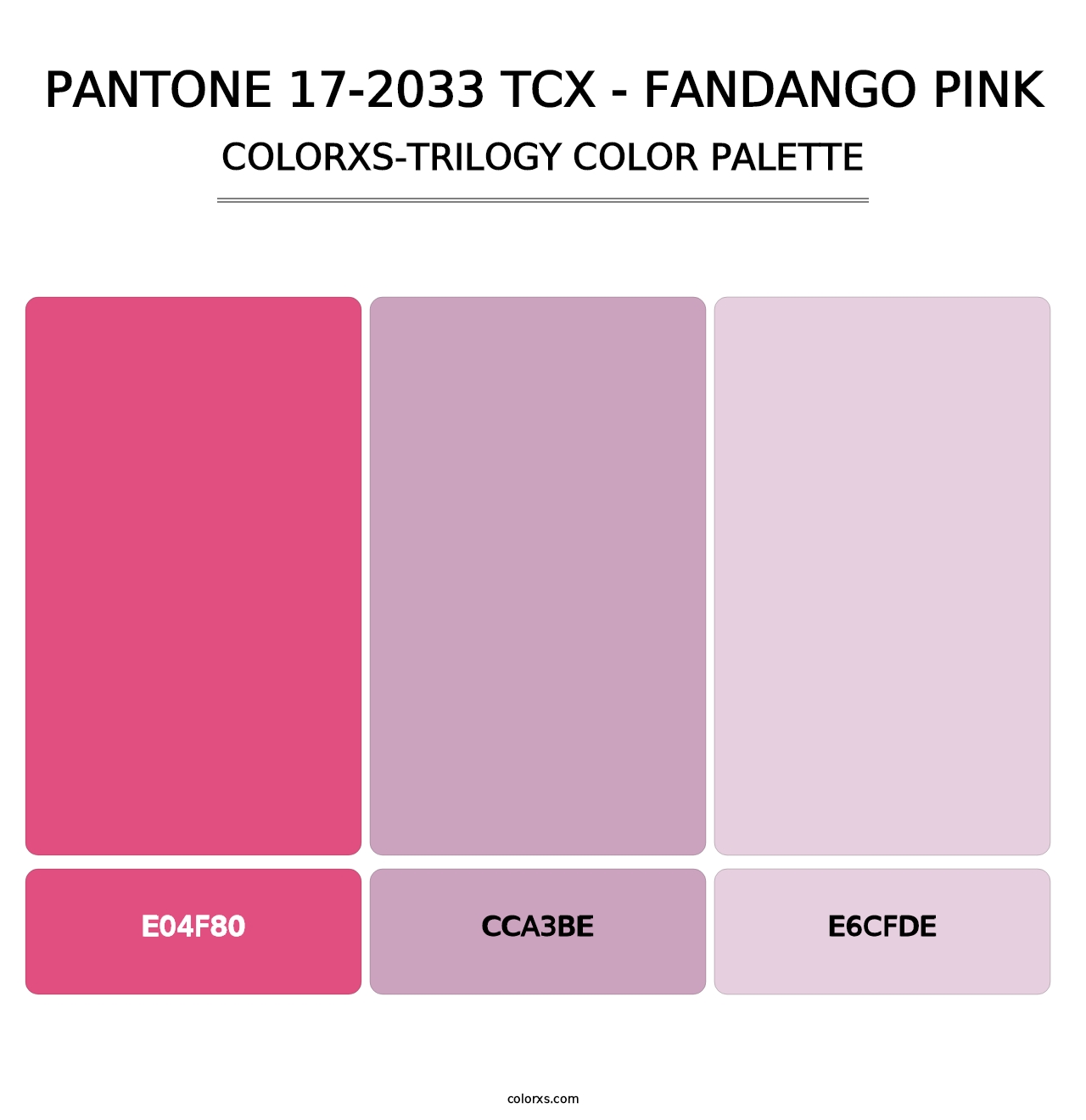 PANTONE 17-2033 TCX - Fandango Pink - Colorxs Trilogy Palette