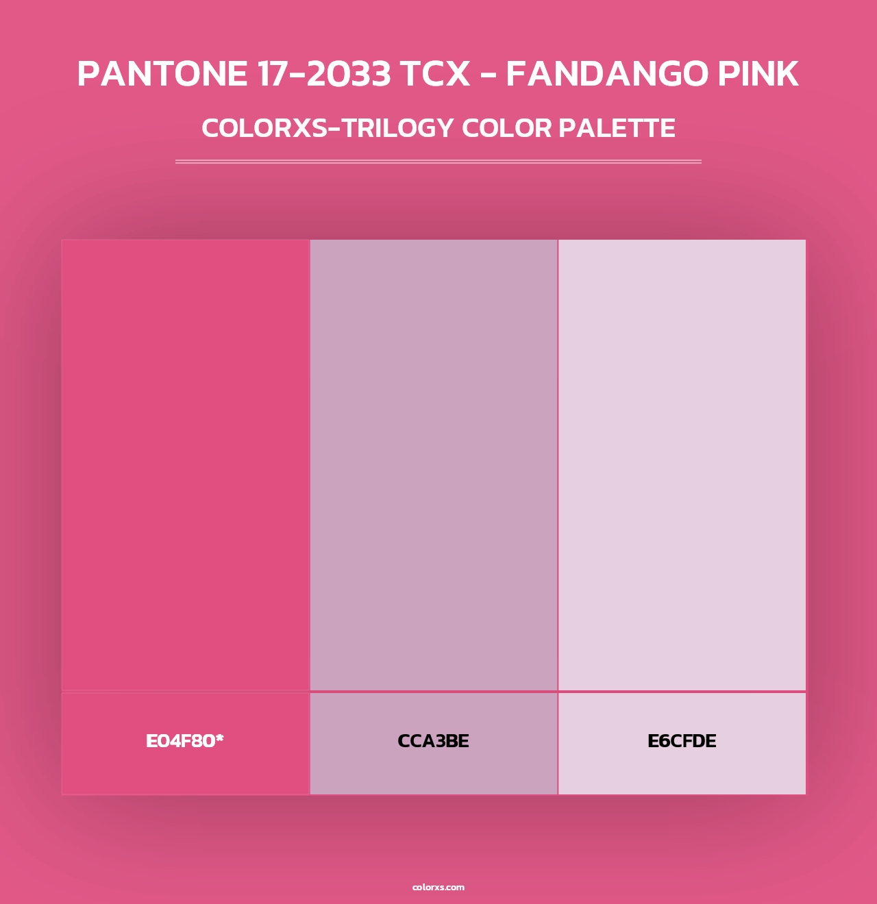 PANTONE 17-2033 TCX - Fandango Pink - Colorxs Trilogy Palette