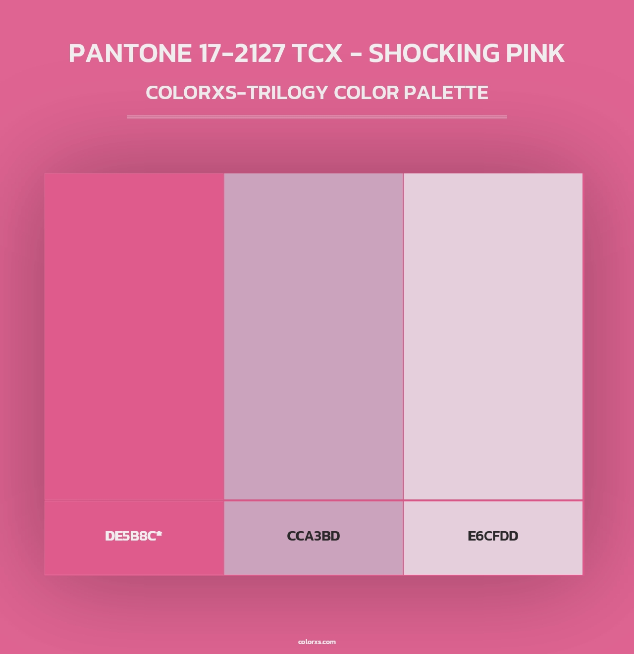 PANTONE 17-2127 TCX - Shocking Pink - Colorxs Trilogy Palette