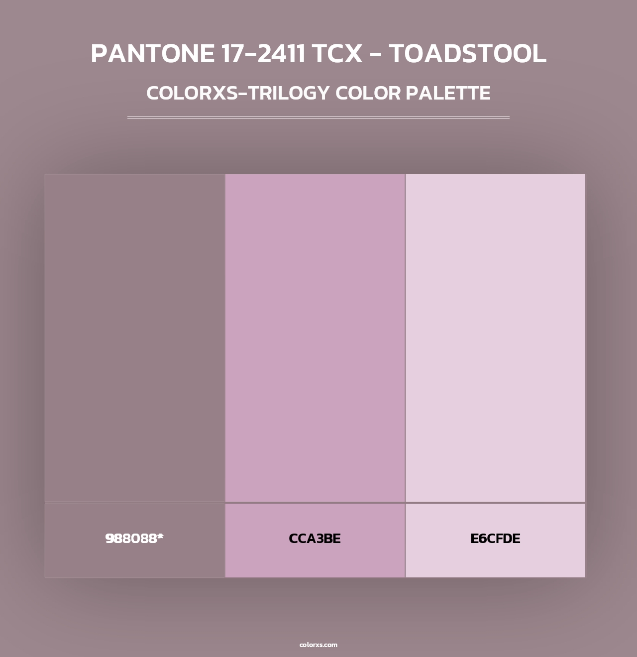 PANTONE 17-2411 TCX - Toadstool - Colorxs Trilogy Palette