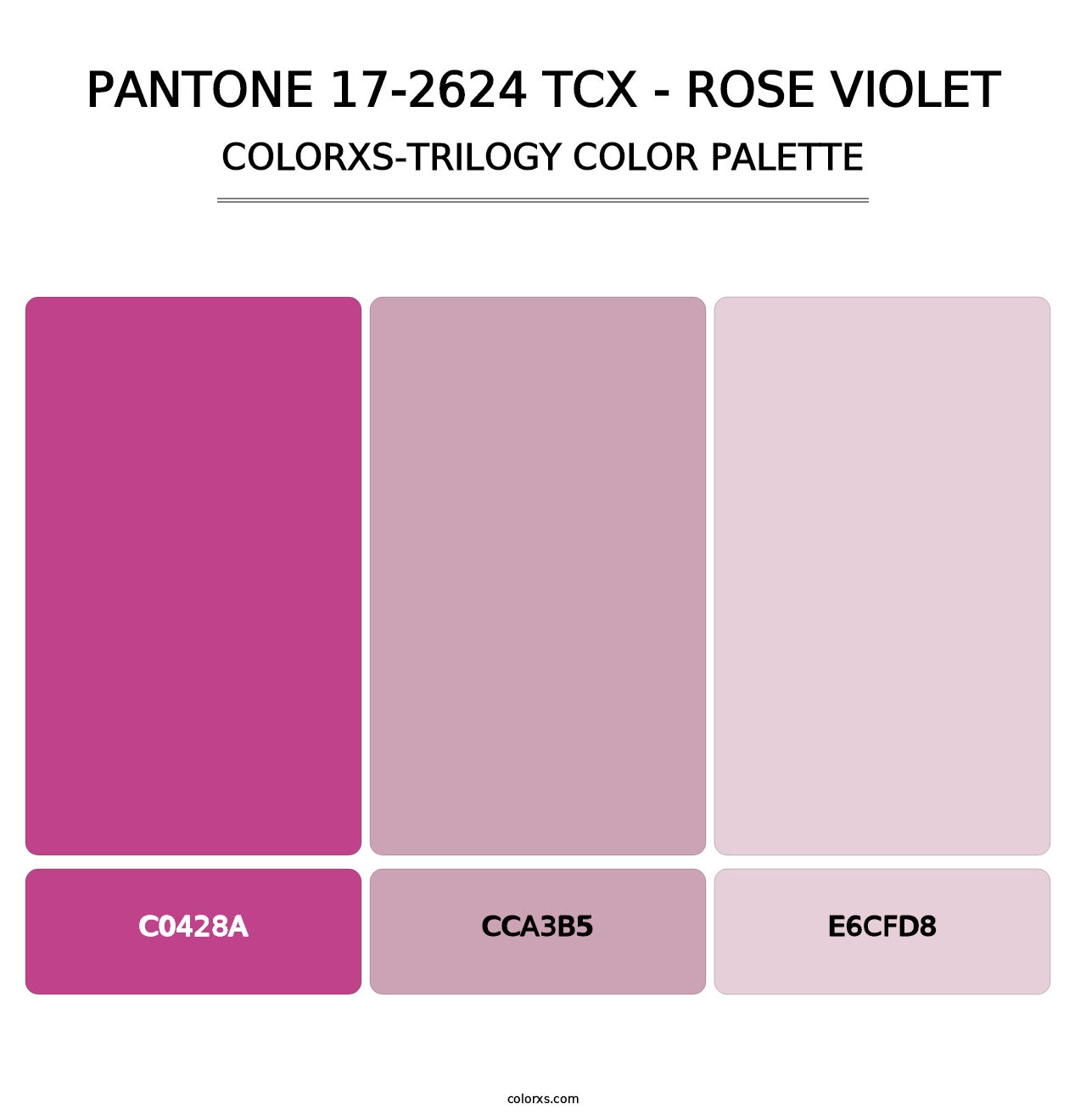 PANTONE 17-2624 TCX - Rose Violet - Colorxs Trilogy Palette