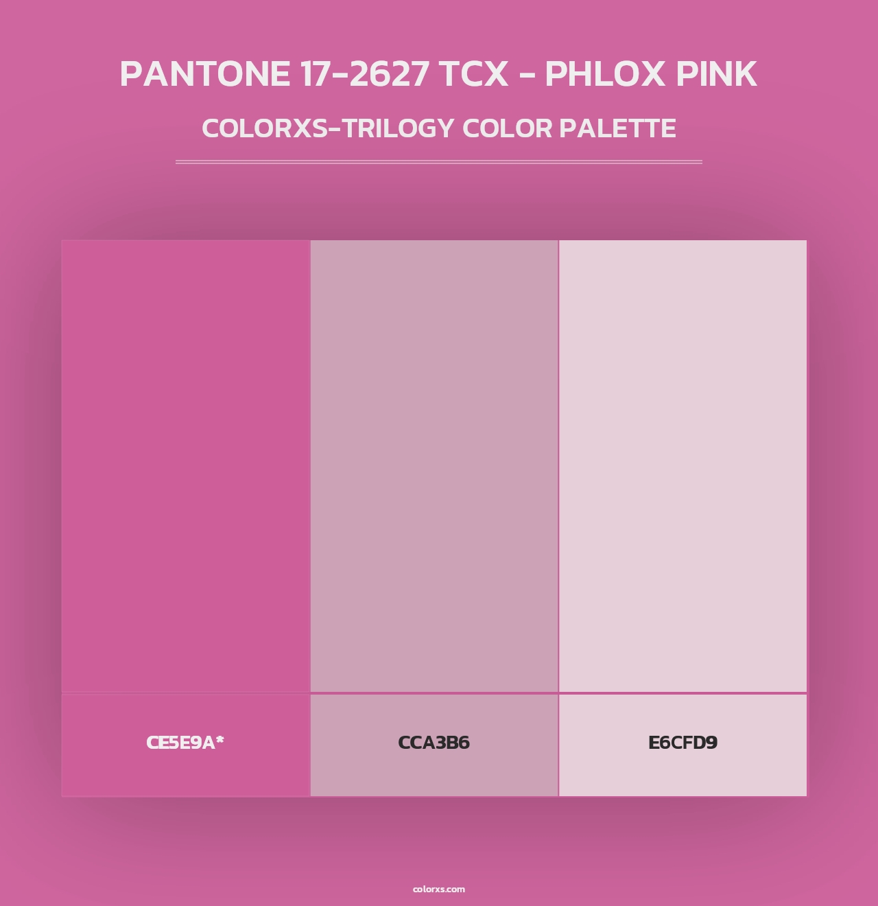 PANTONE 17-2627 TCX - Phlox Pink - Colorxs Trilogy Palette