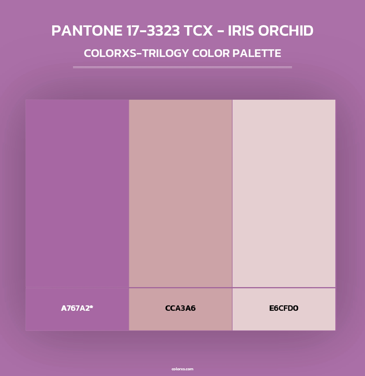 PANTONE 17-3323 TCX - Iris Orchid - Colorxs Trilogy Palette