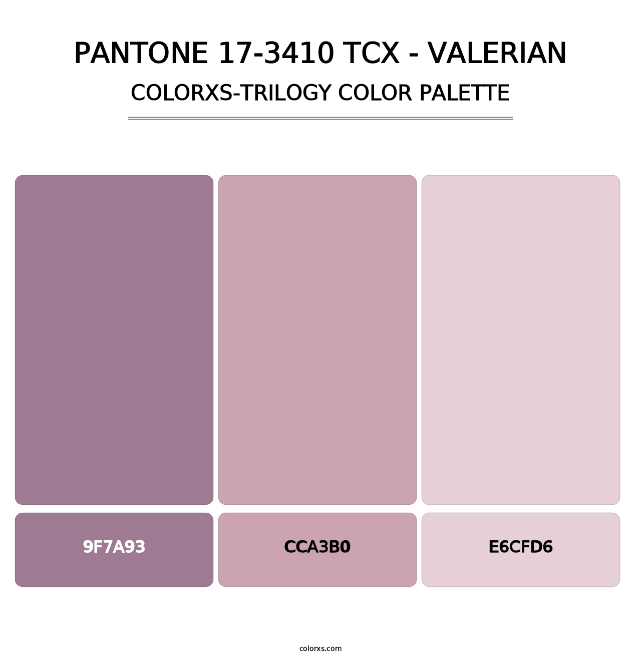 PANTONE 17-3410 TCX - Valerian - Colorxs Trilogy Palette