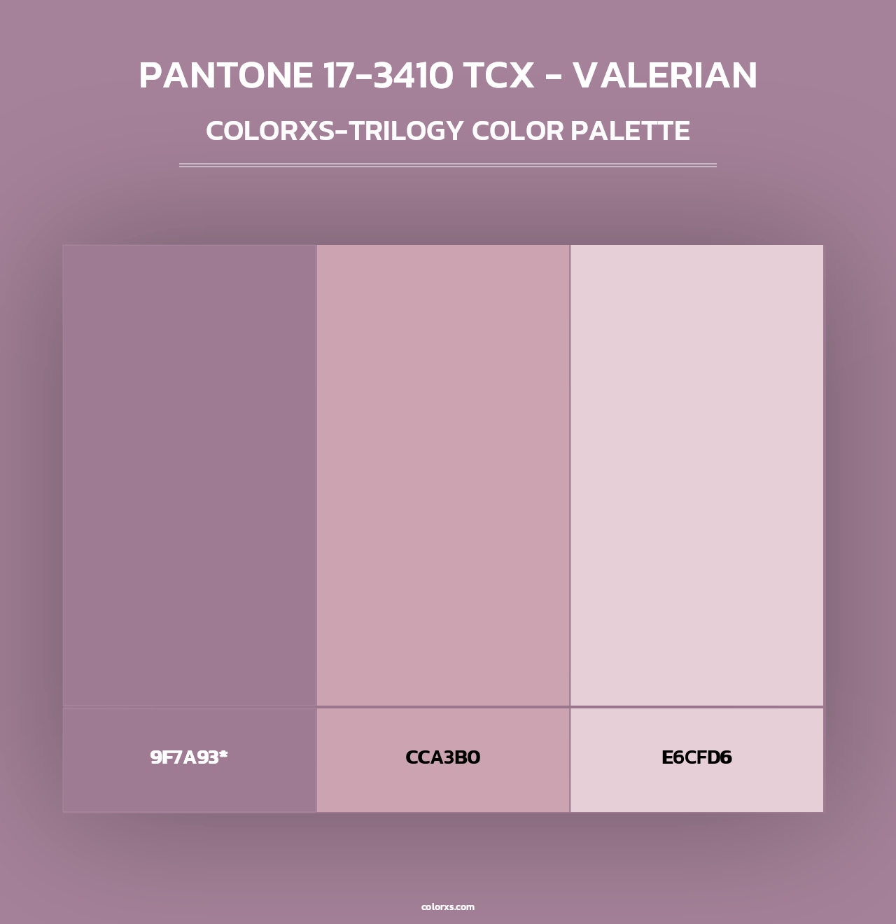 PANTONE 17-3410 TCX - Valerian - Colorxs Trilogy Palette